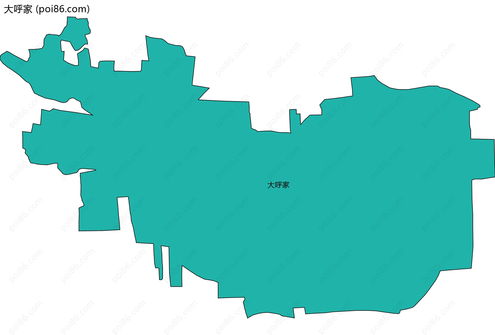 大呼家边界地图