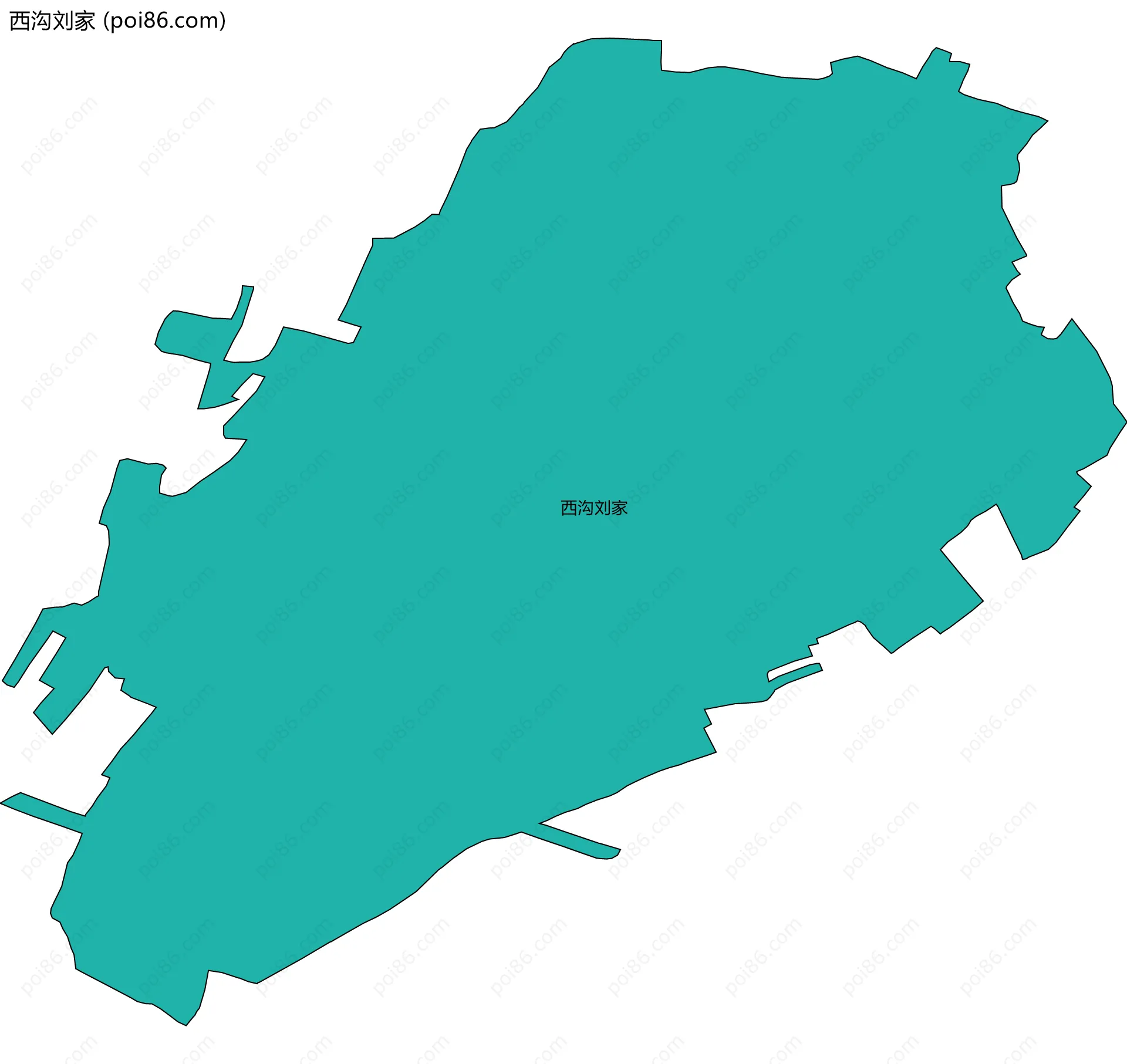 西沟刘家边界地图
