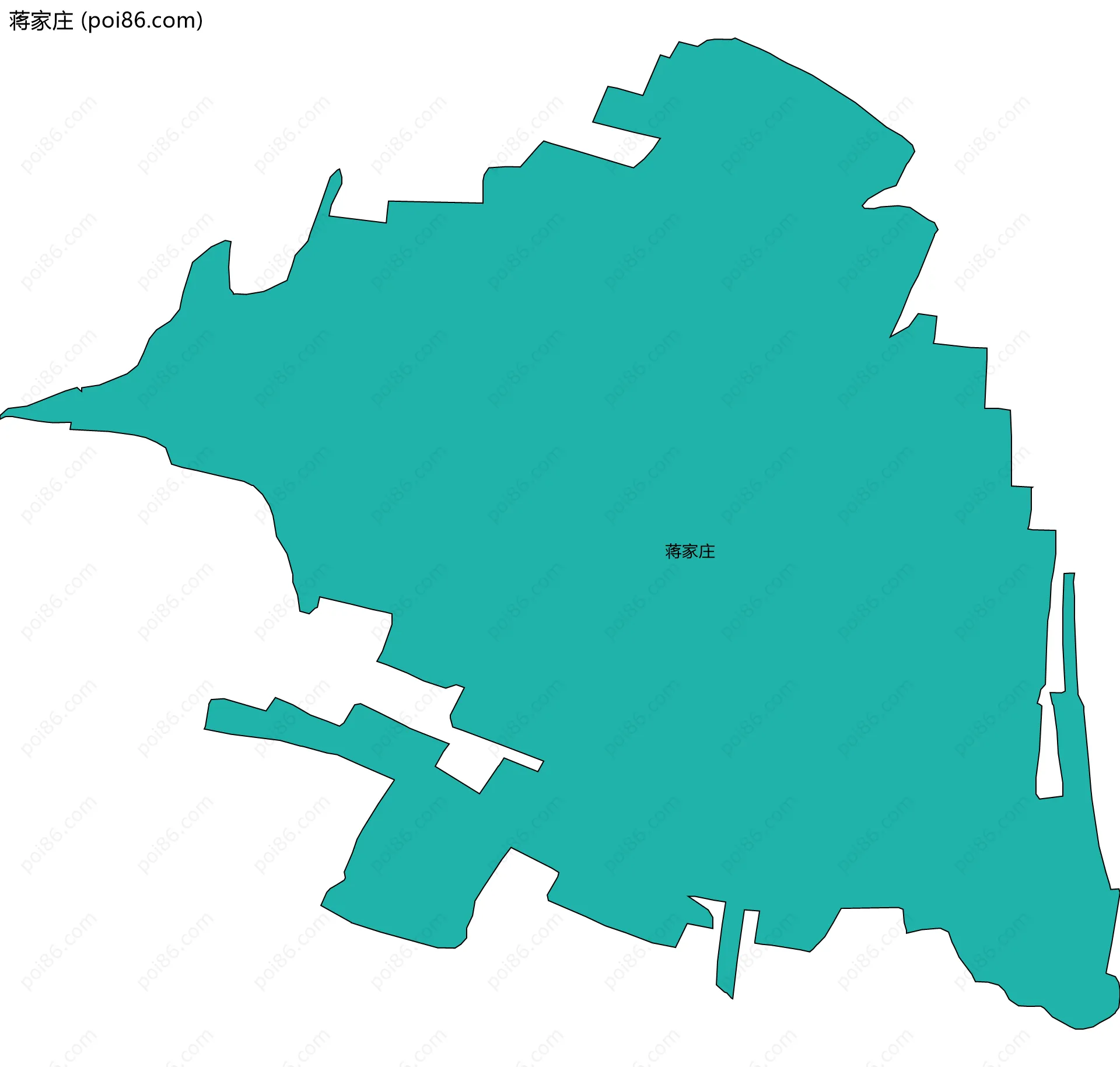 蒋家庄边界地图