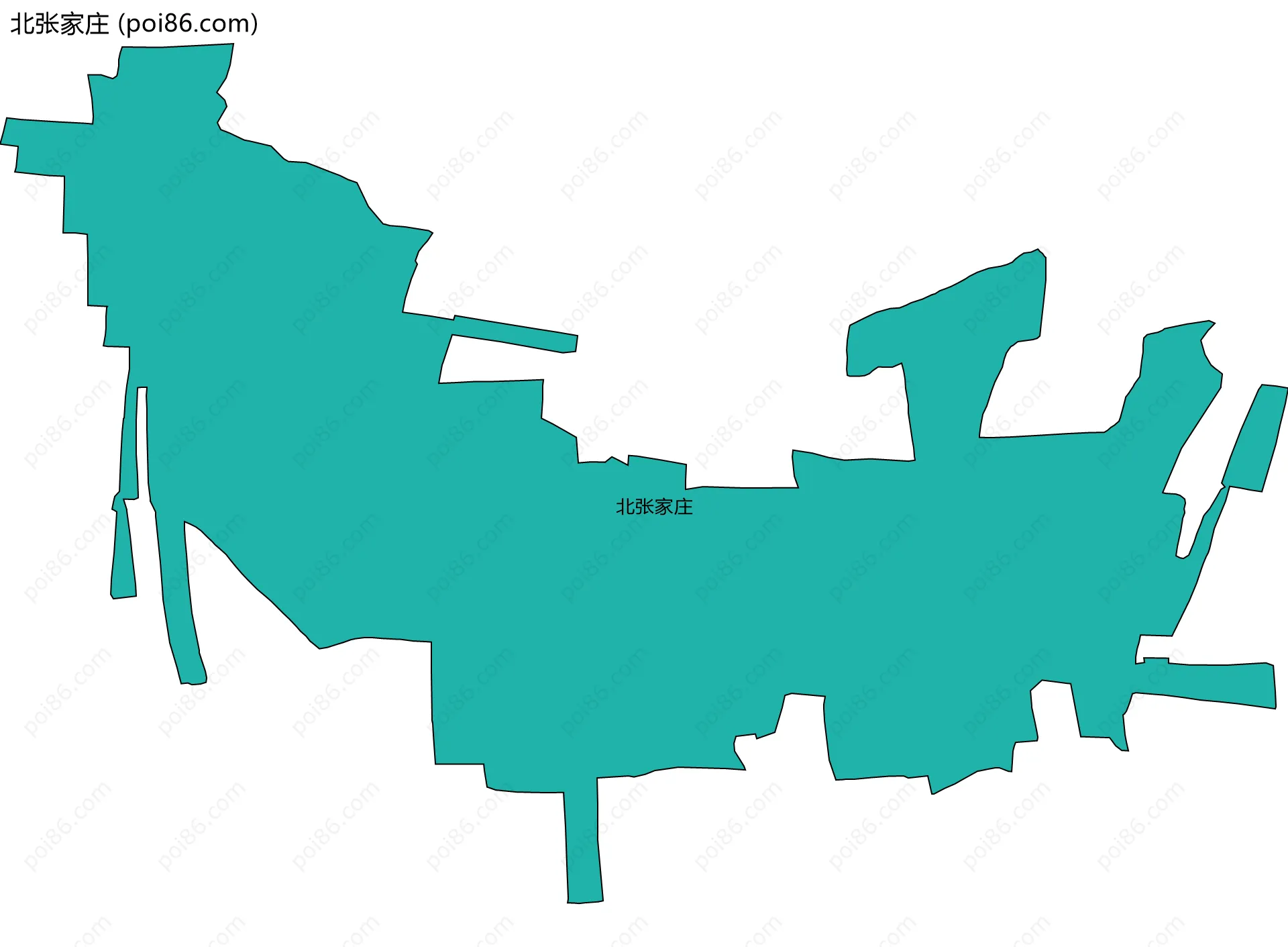 北张家庄边界地图