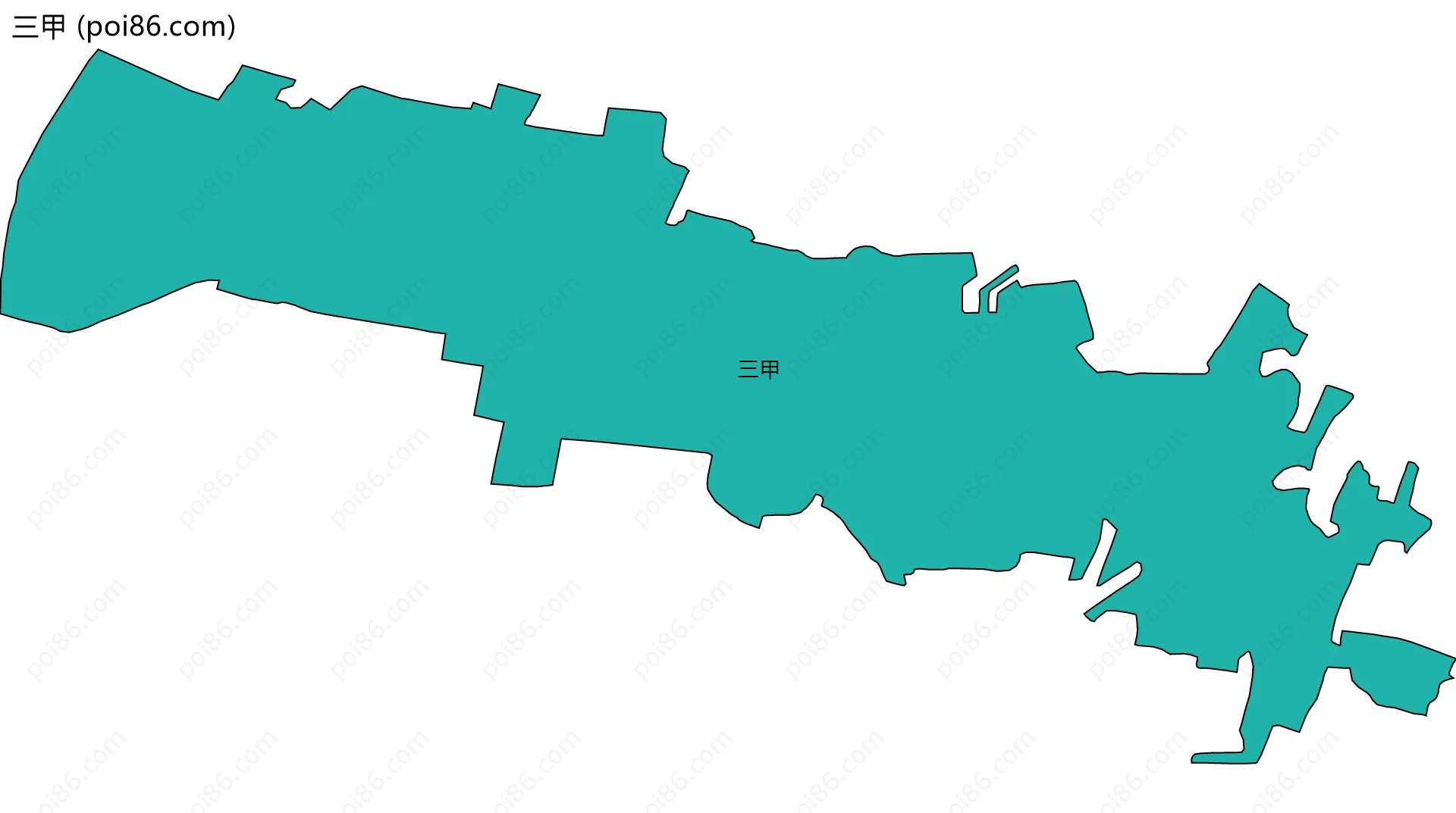 三甲边界地图