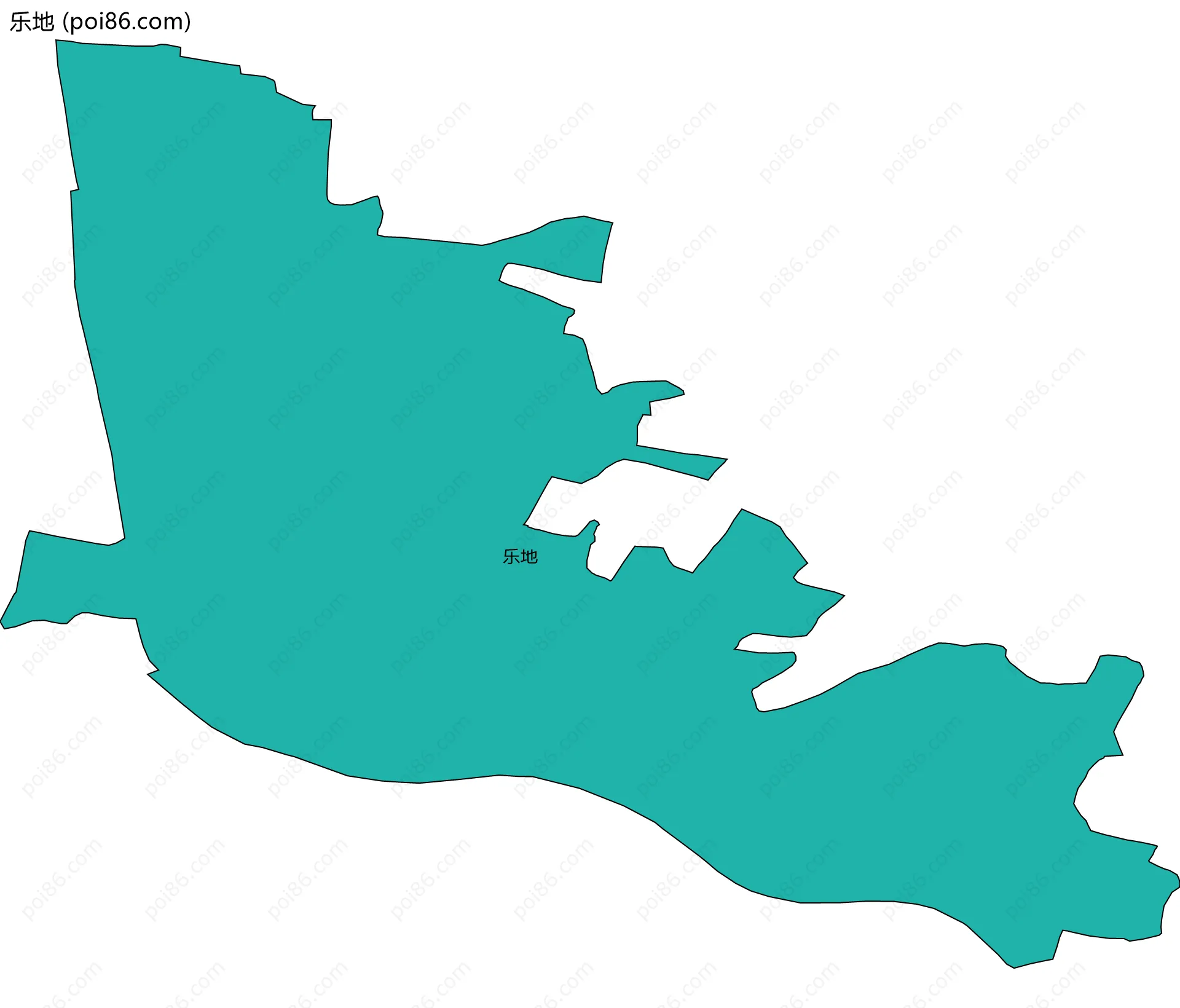 乐地边界地图