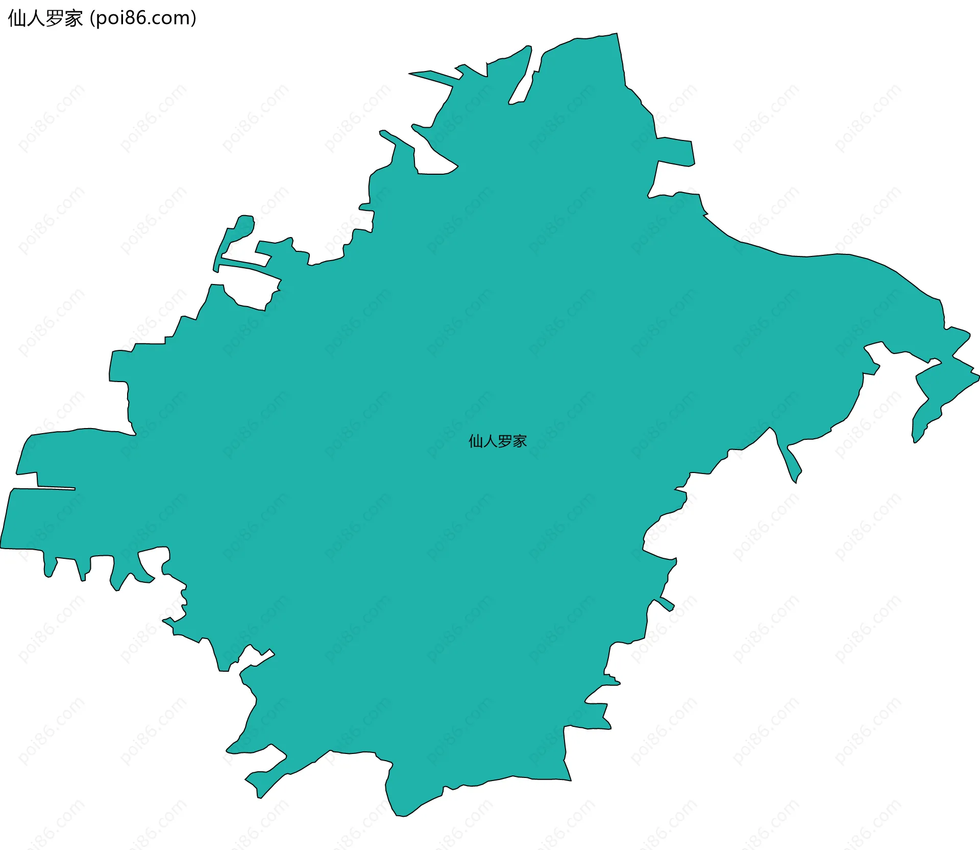 仙人罗家边界地图