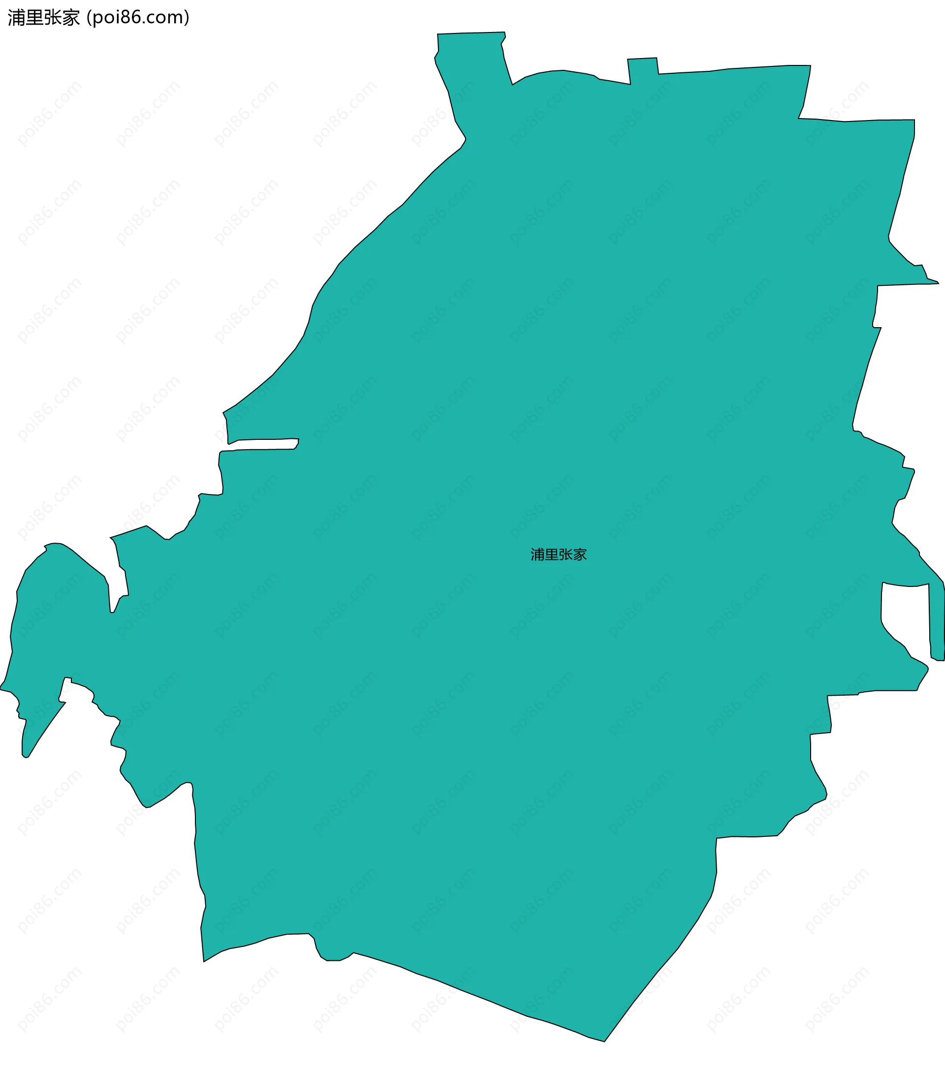 浦里张家边界地图