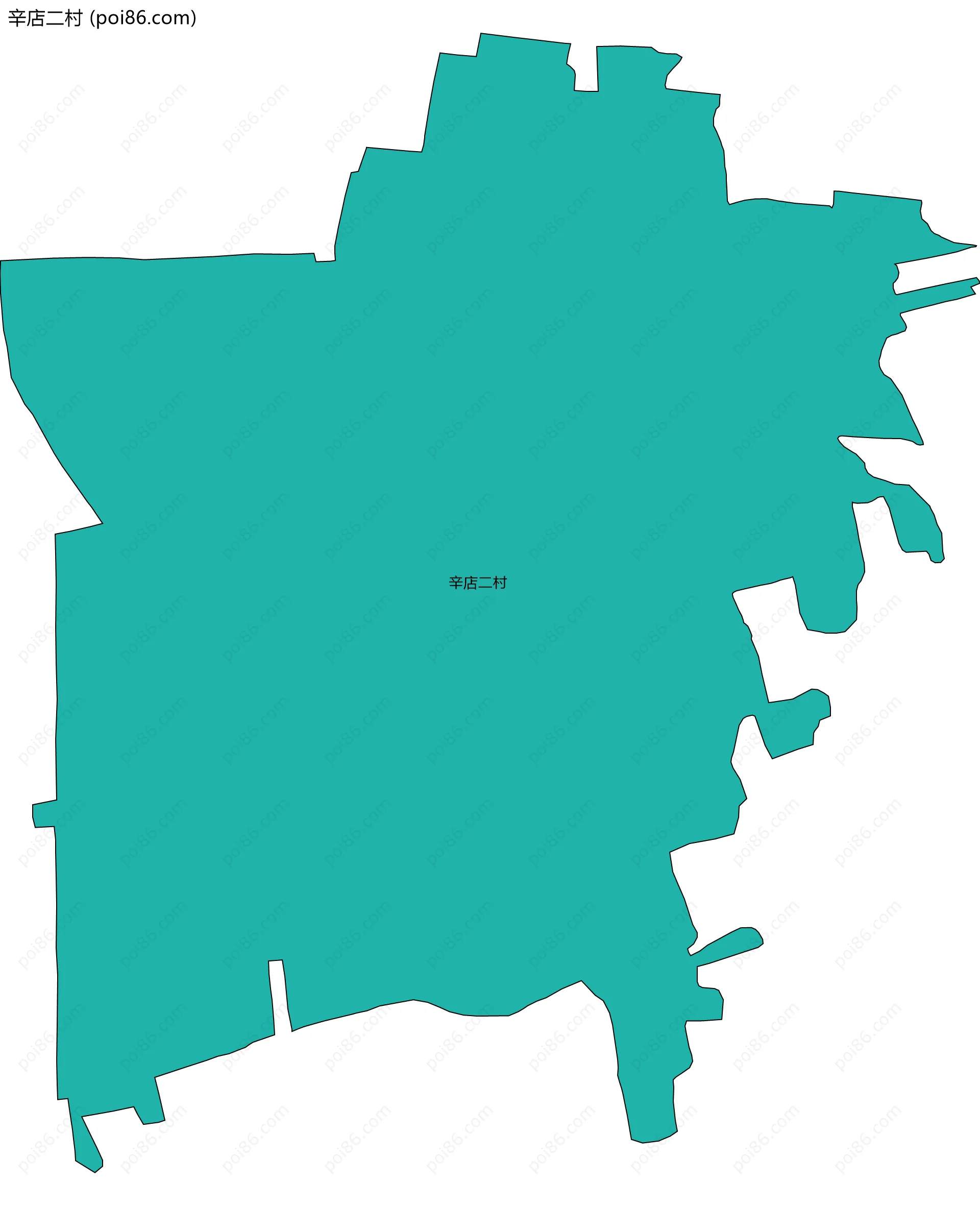 辛店二村边界地图