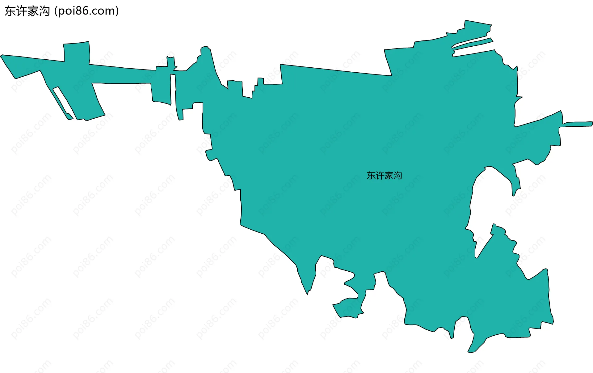 东许家沟边界地图