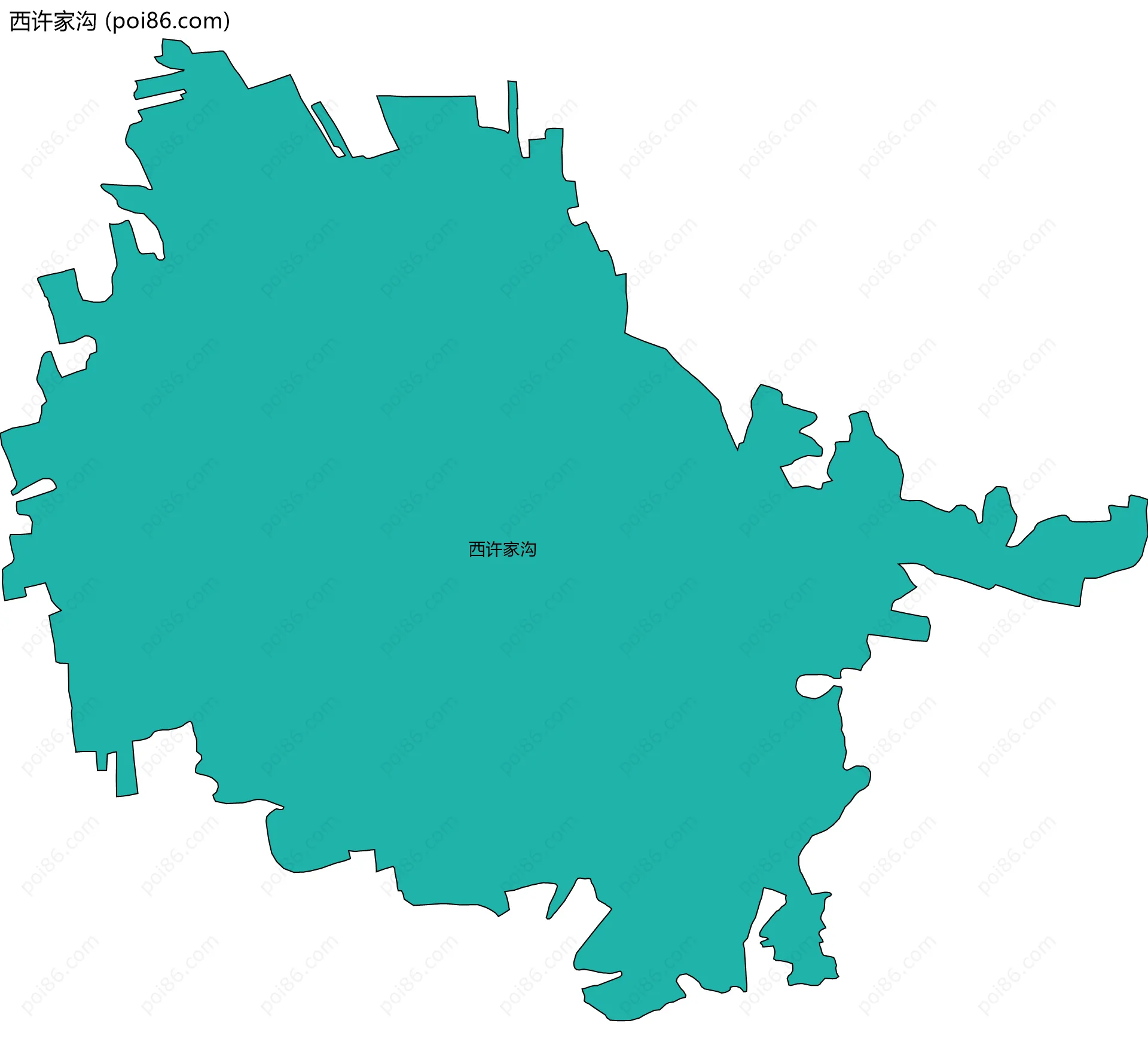 西许家沟边界地图