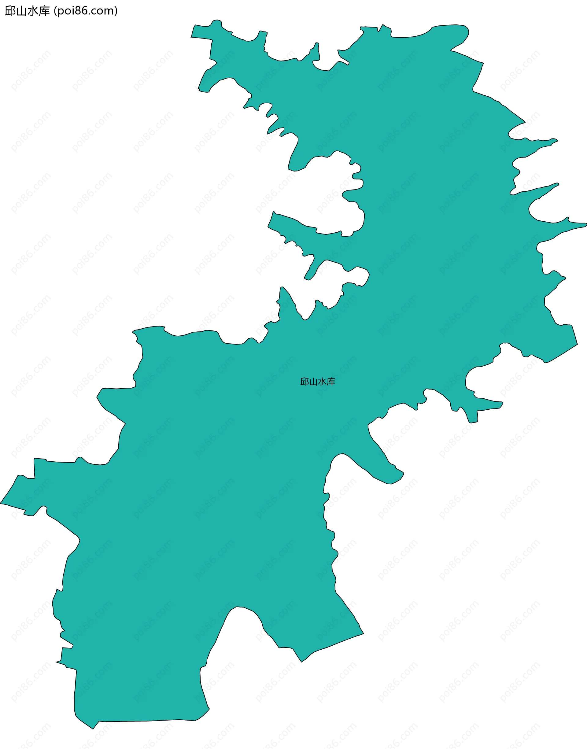 邱山水库边界地图