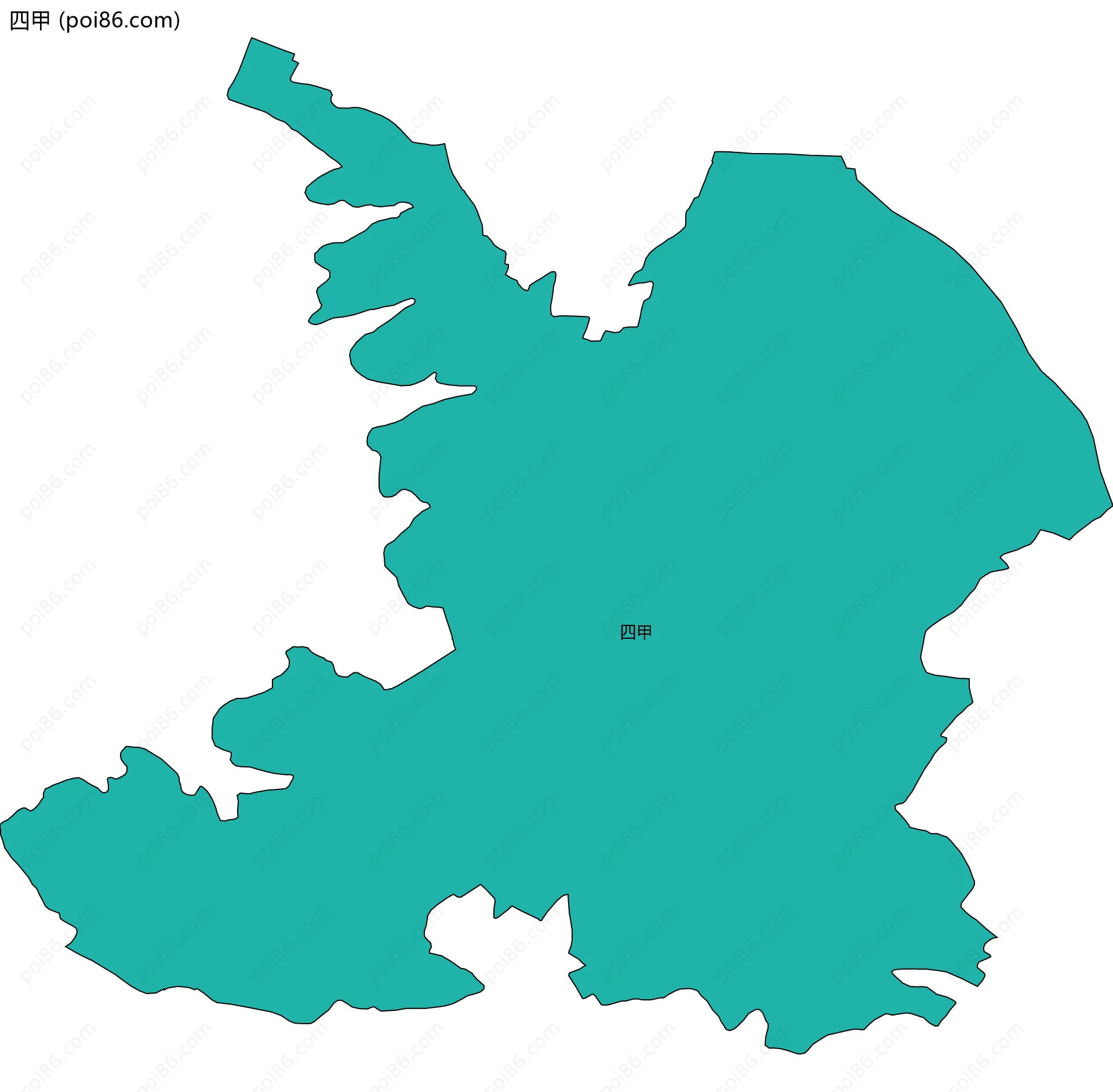 四甲边界地图