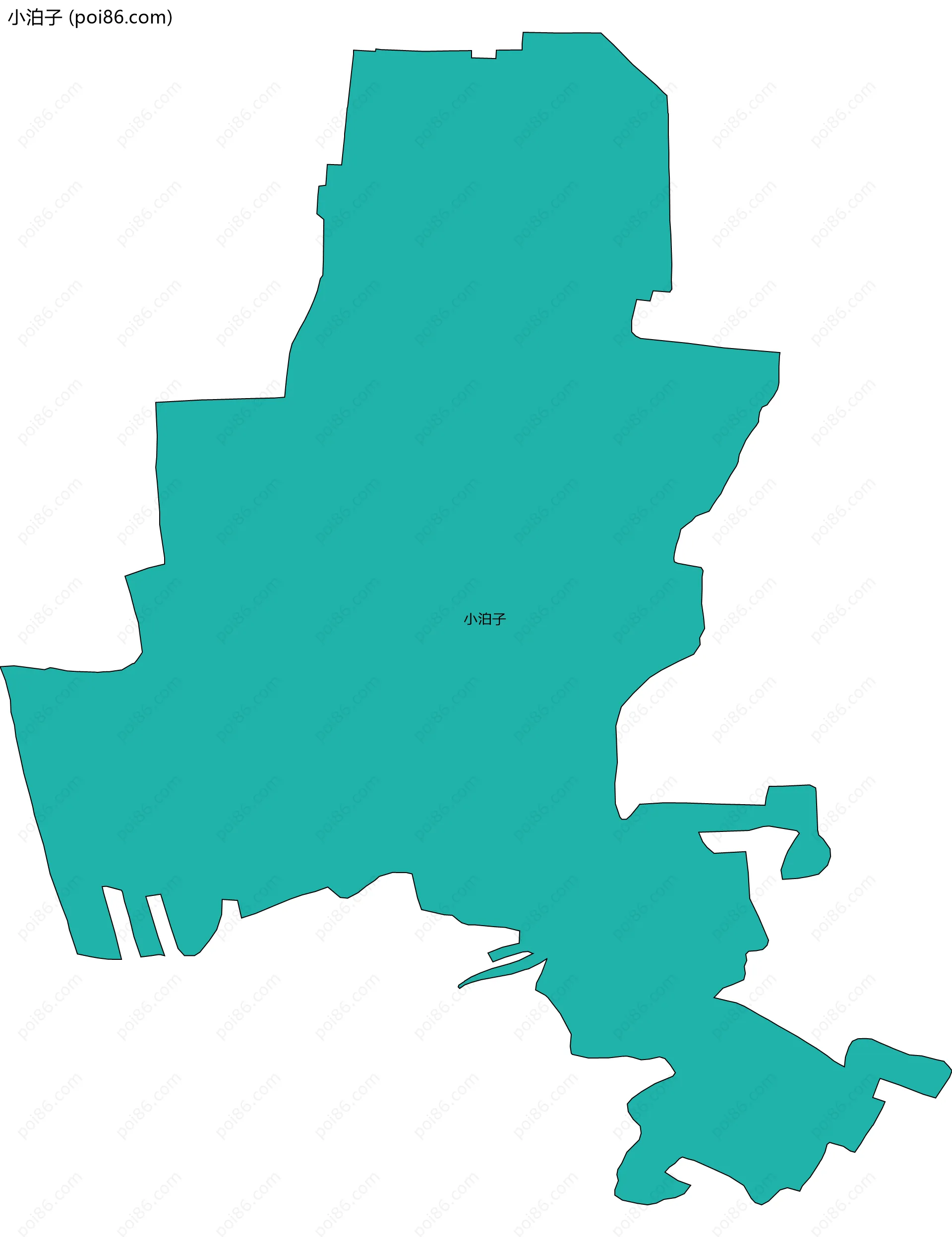 小泊子边界地图