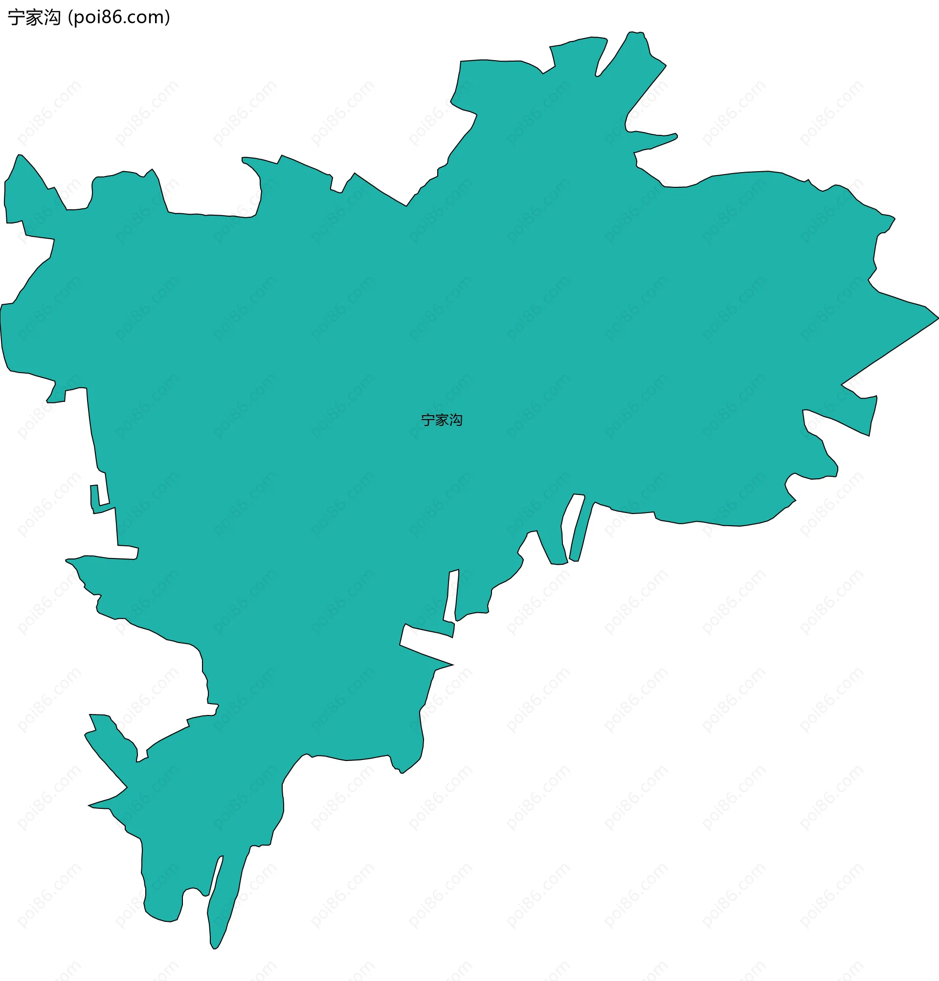 宁家沟边界地图