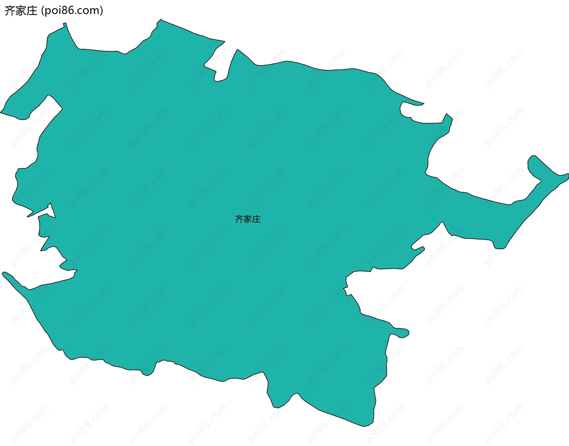 齐家庄边界地图