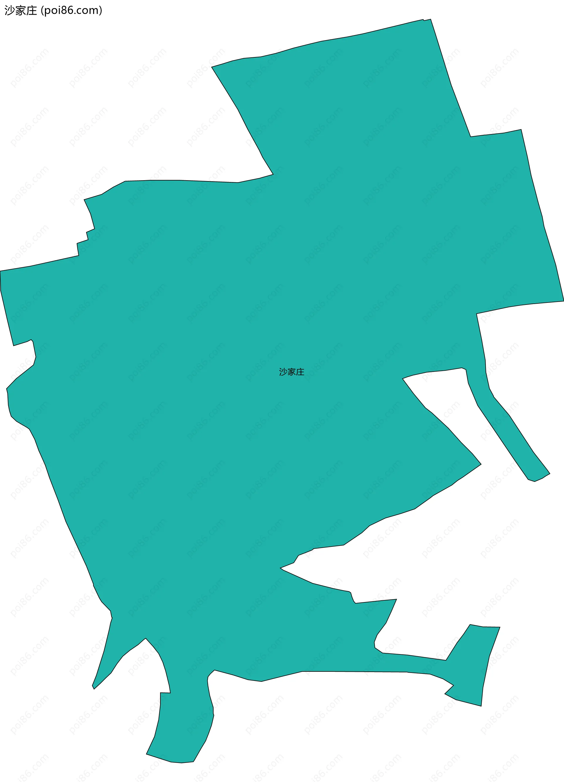 沙家庄边界地图
