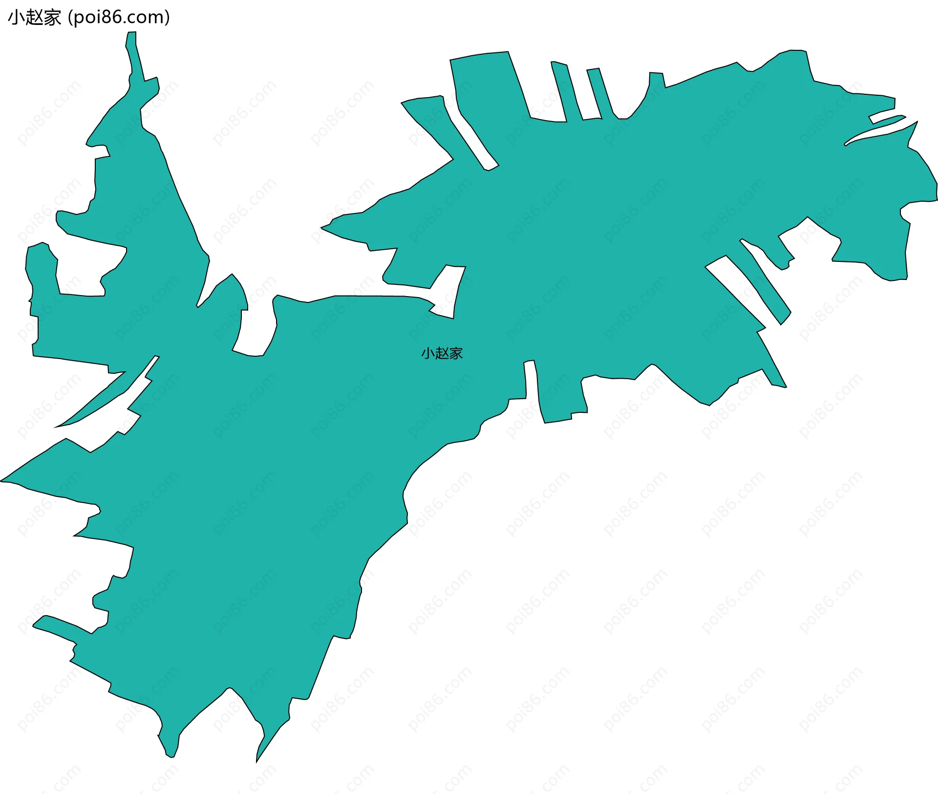 小赵家边界地图
