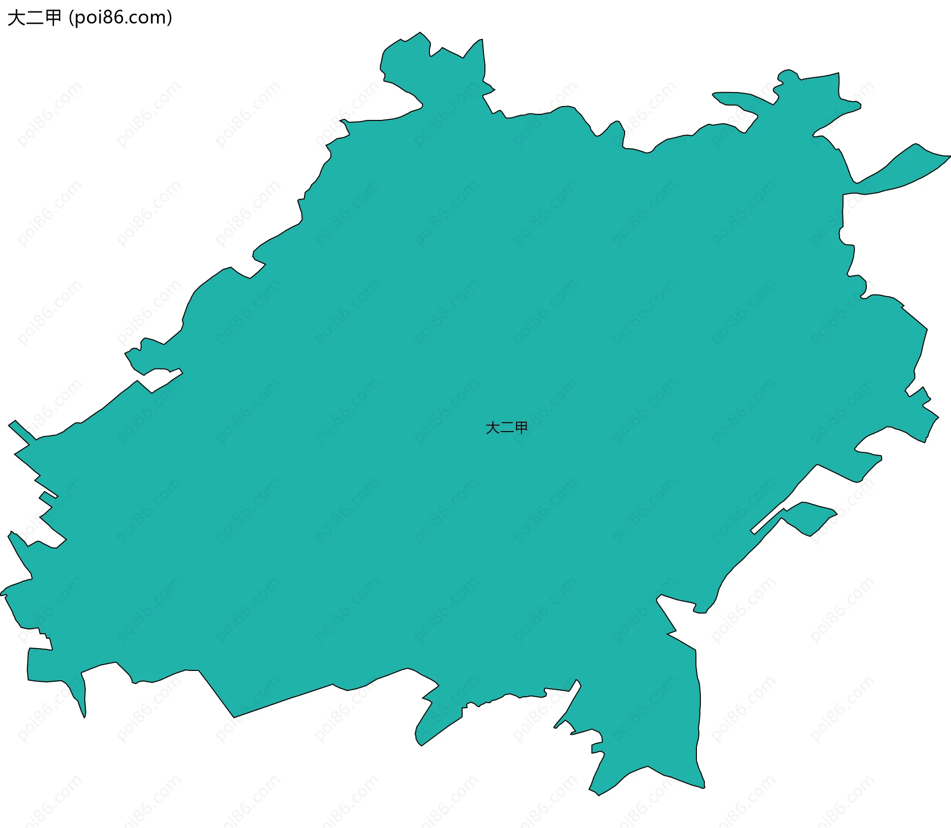 大二甲边界地图