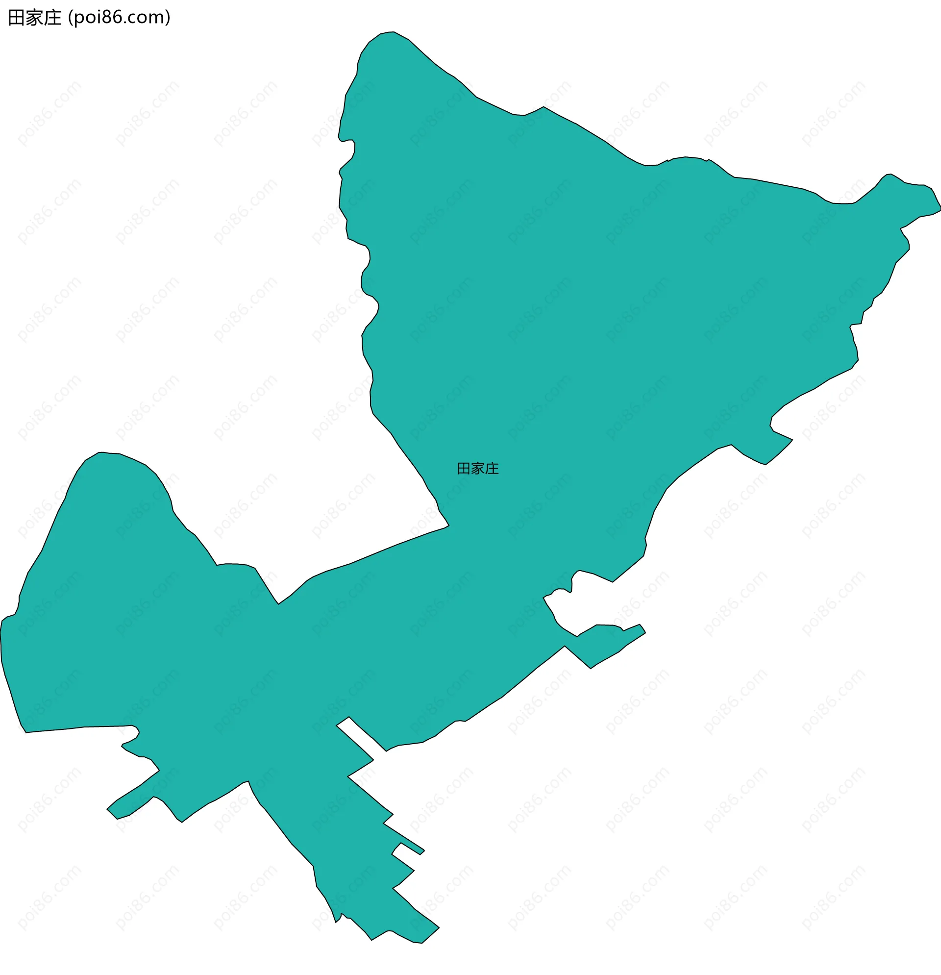 田家庄边界地图