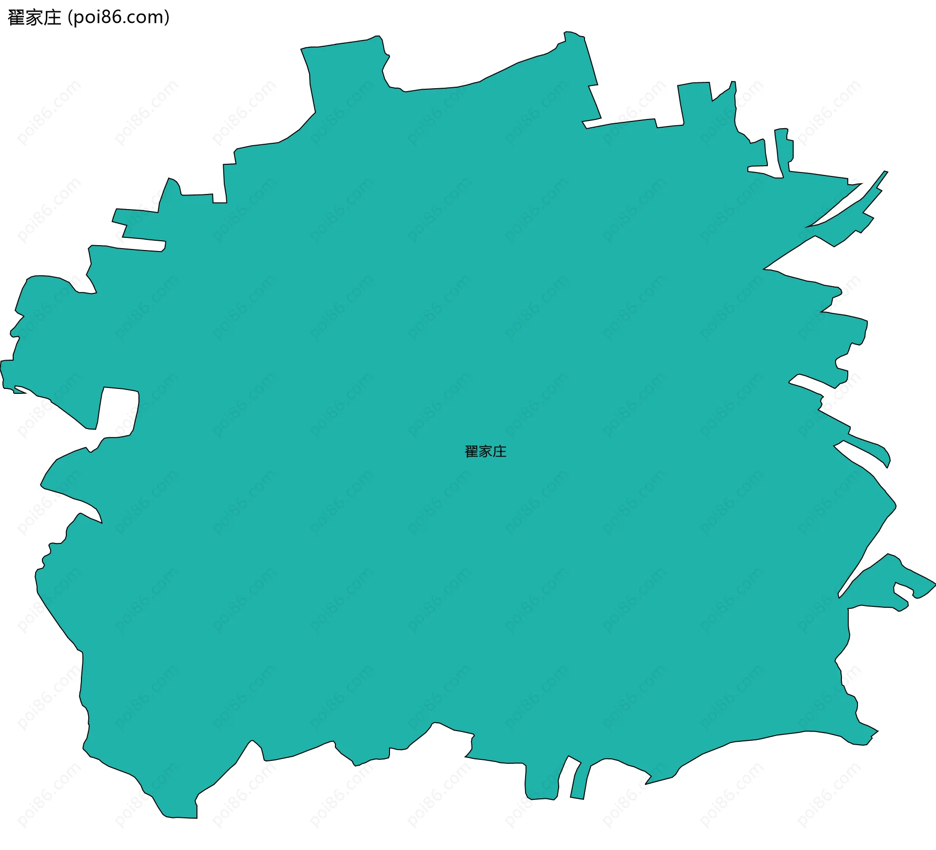 翟家庄边界地图