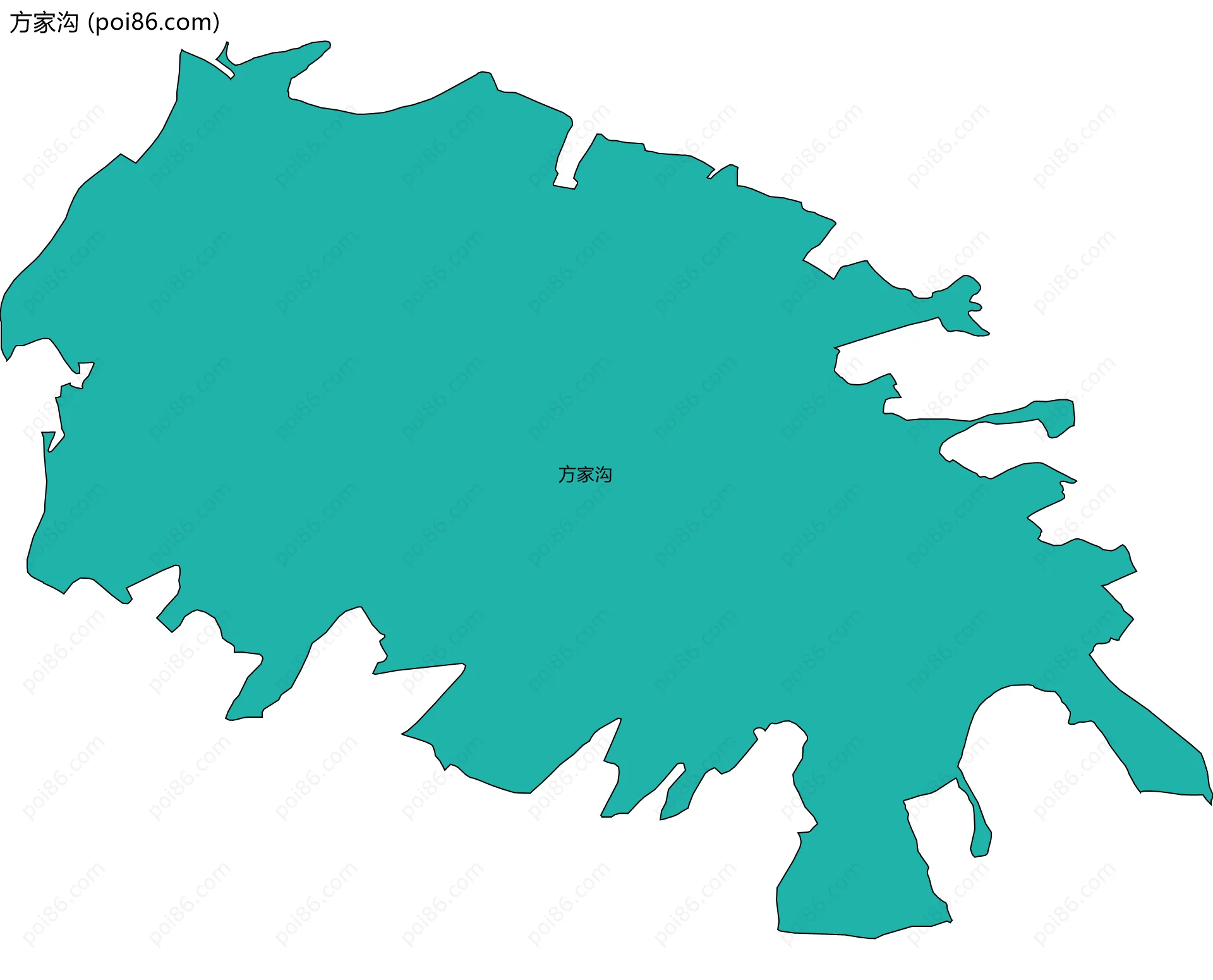 方家沟边界地图