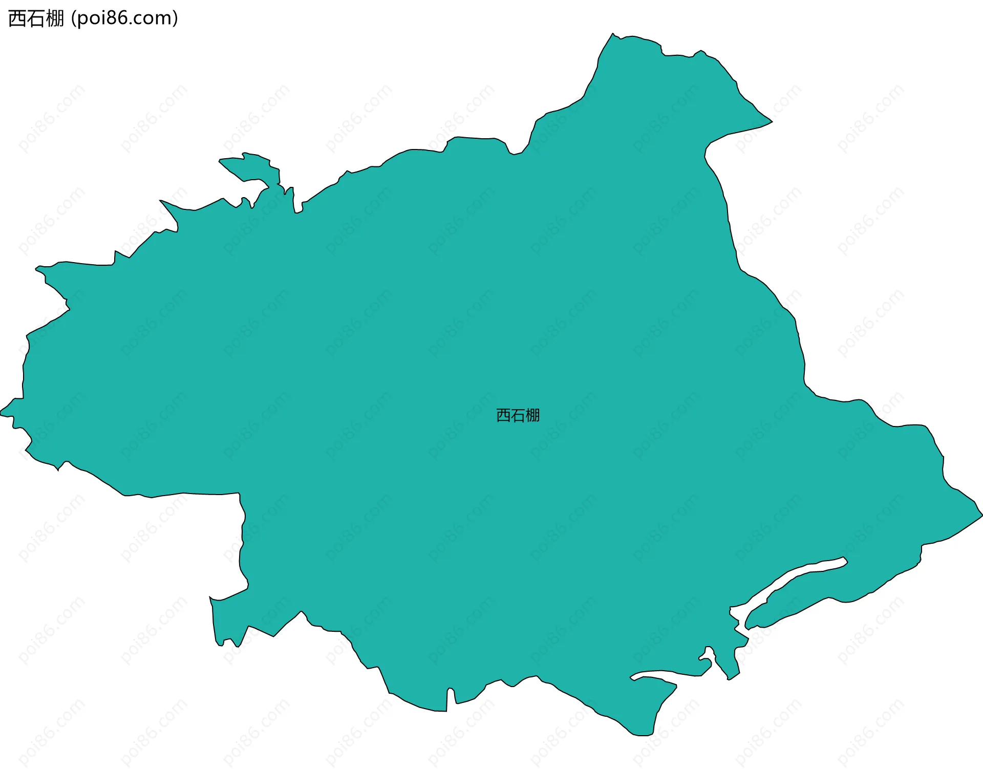 西石棚边界地图