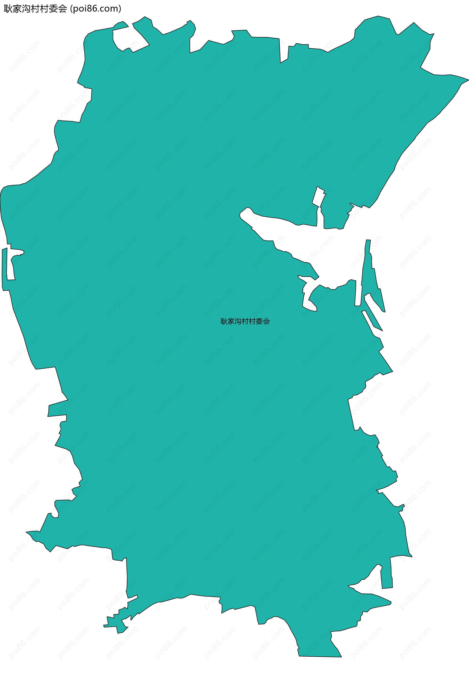 耿家沟村村委会边界地图