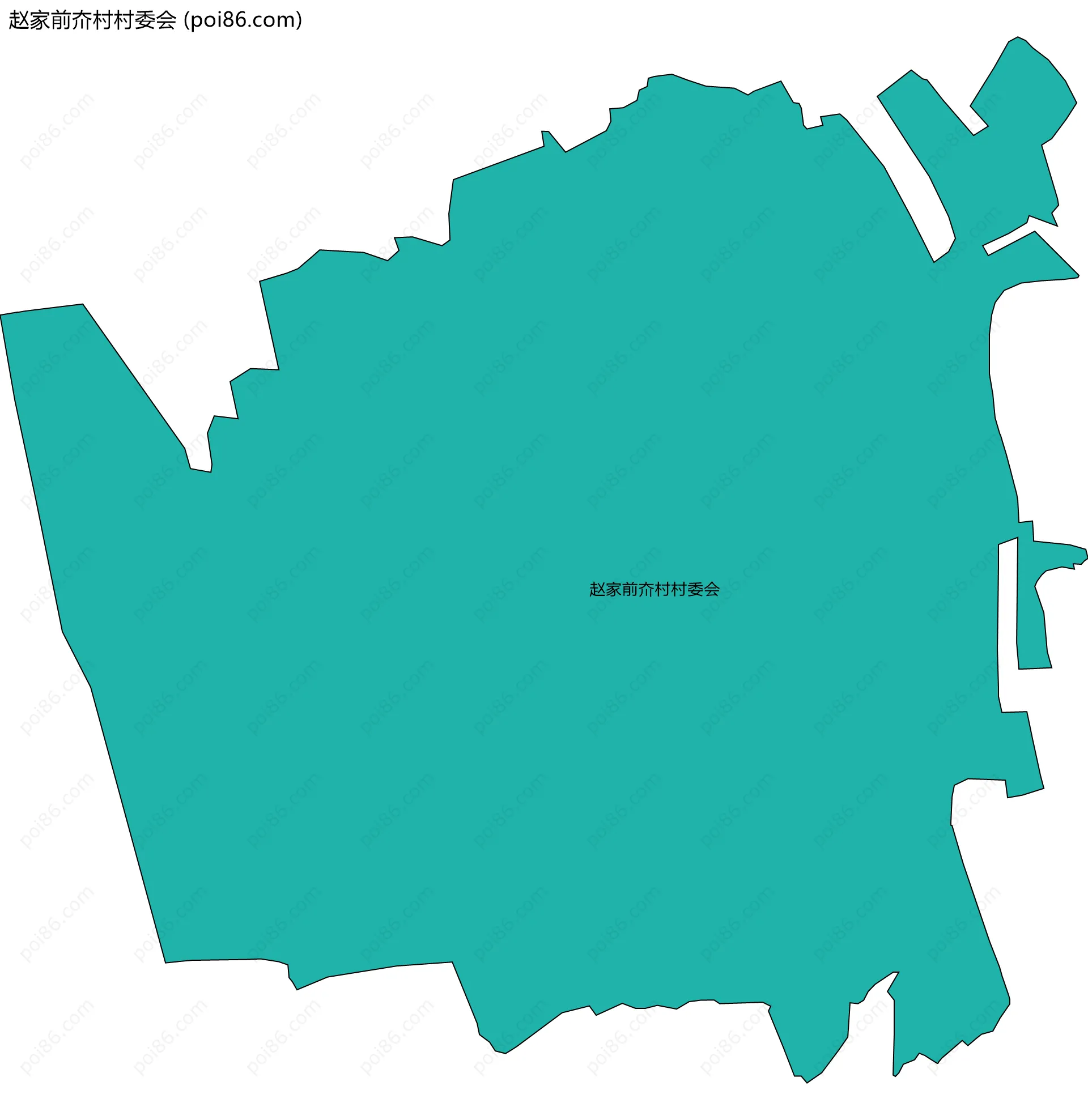 赵家前夼村村委会边界地图