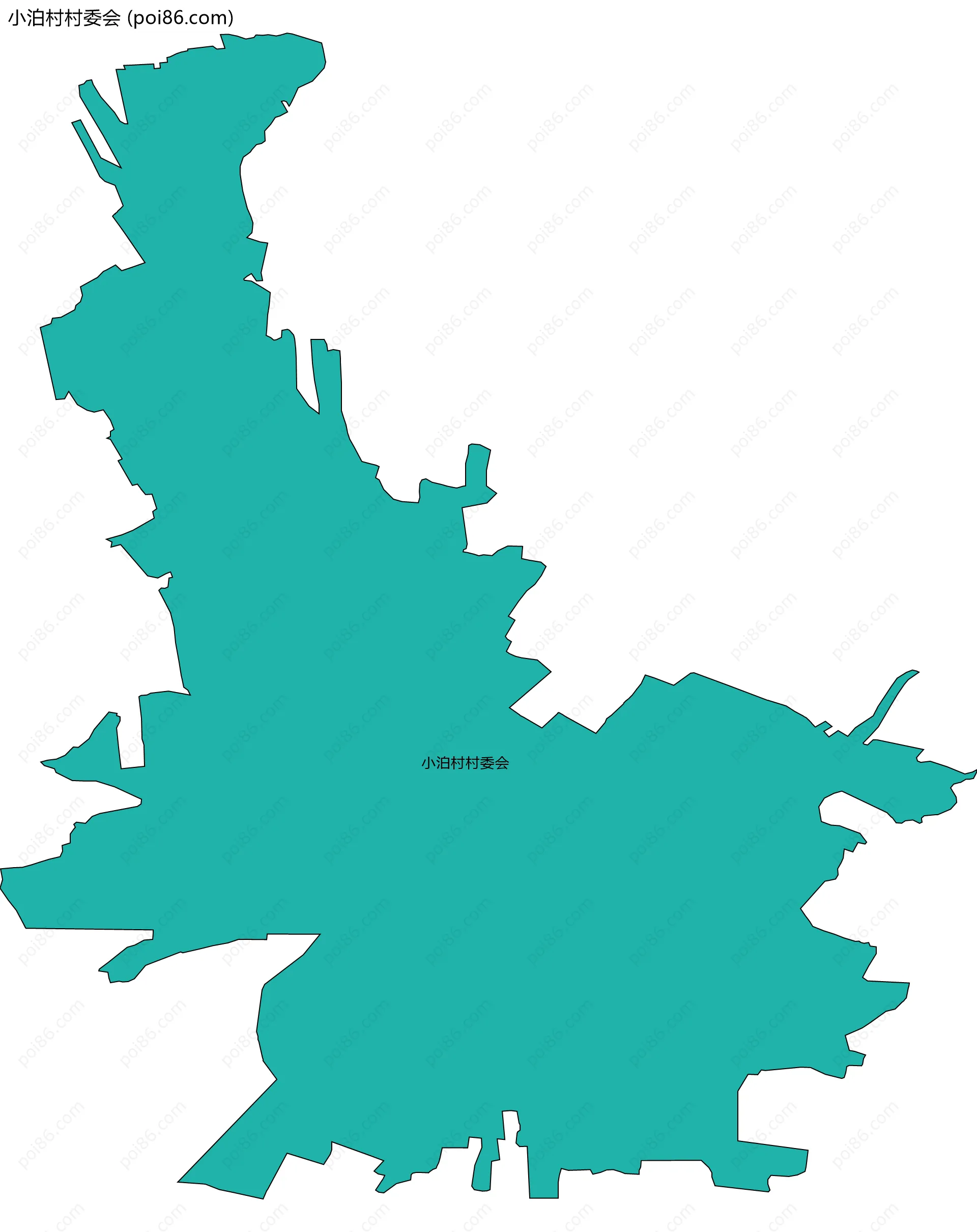 小泊村村委会边界地图