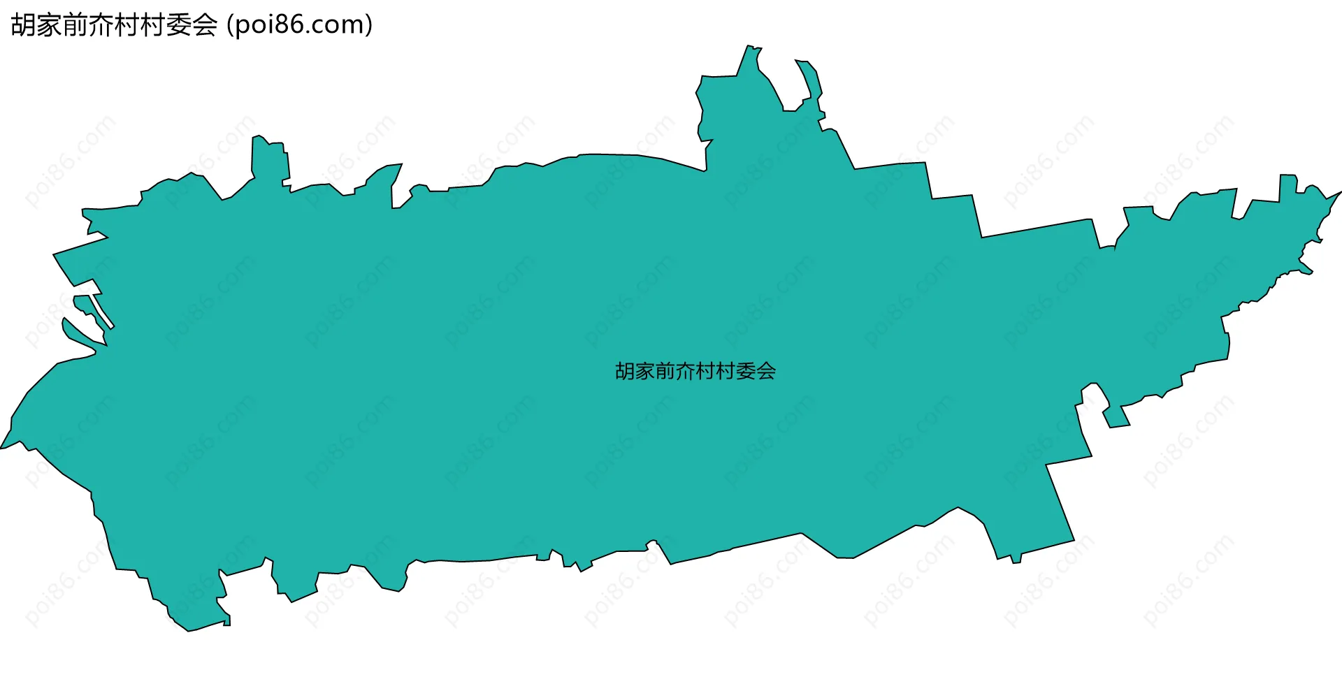 胡家前夼村村委会边界地图