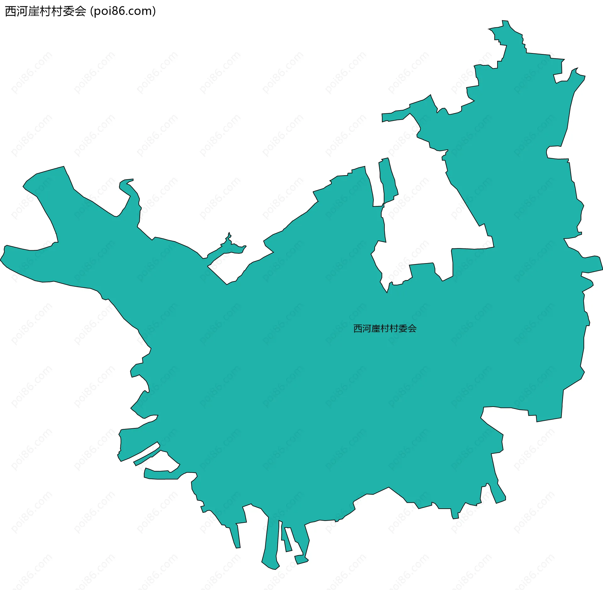 西河崖村村委会边界地图