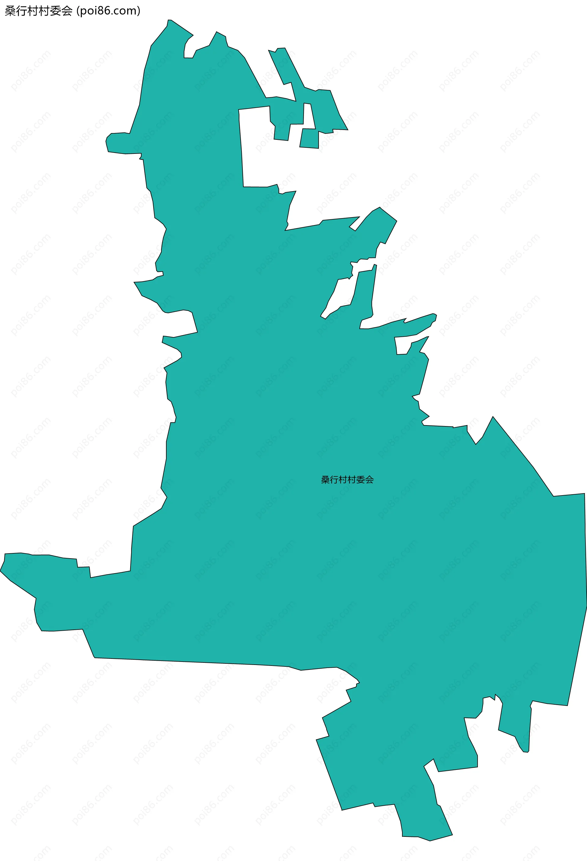 桑行村村委会边界地图