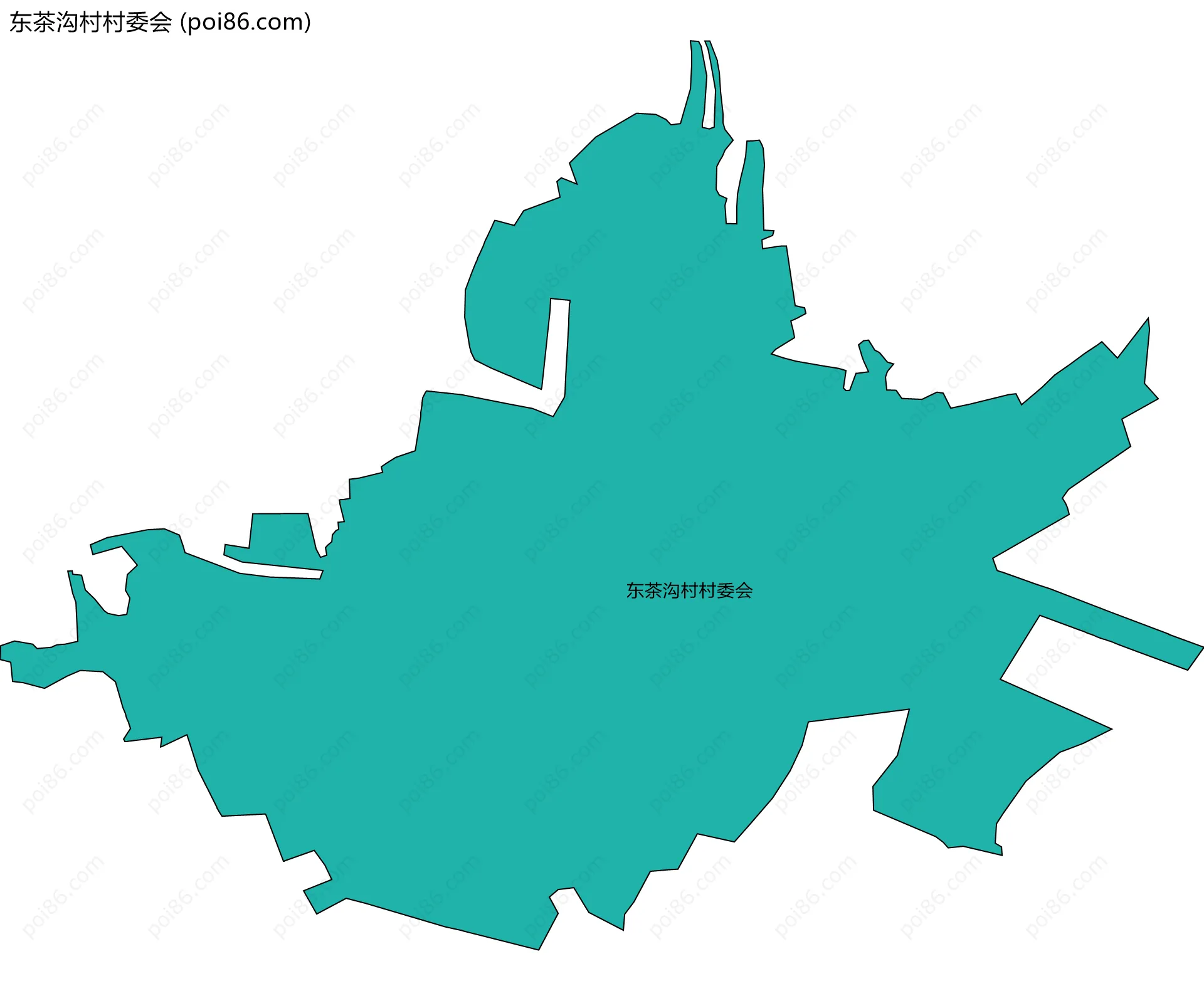 东茶沟村村委会边界地图