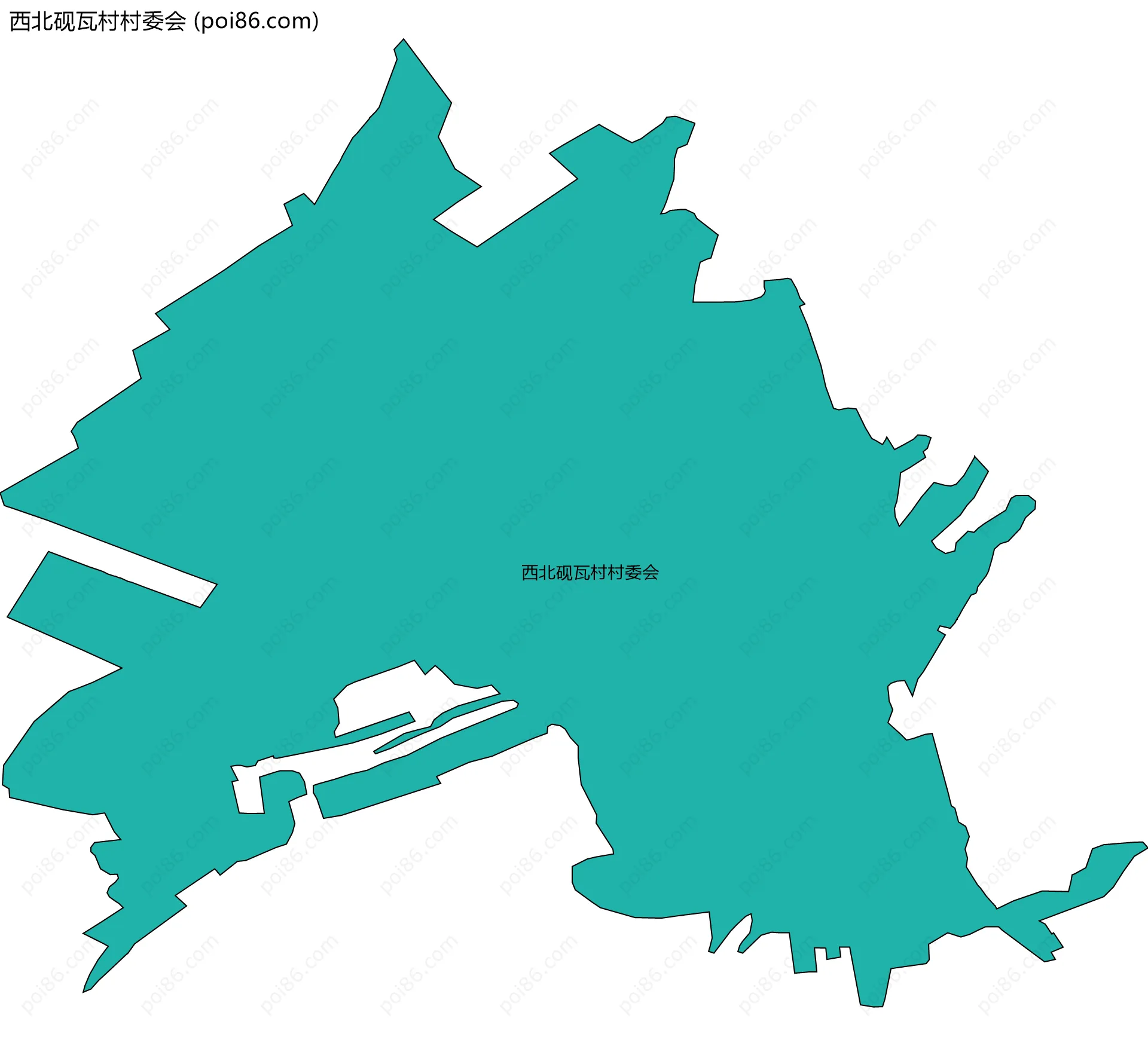 西北砚瓦村村委会边界地图