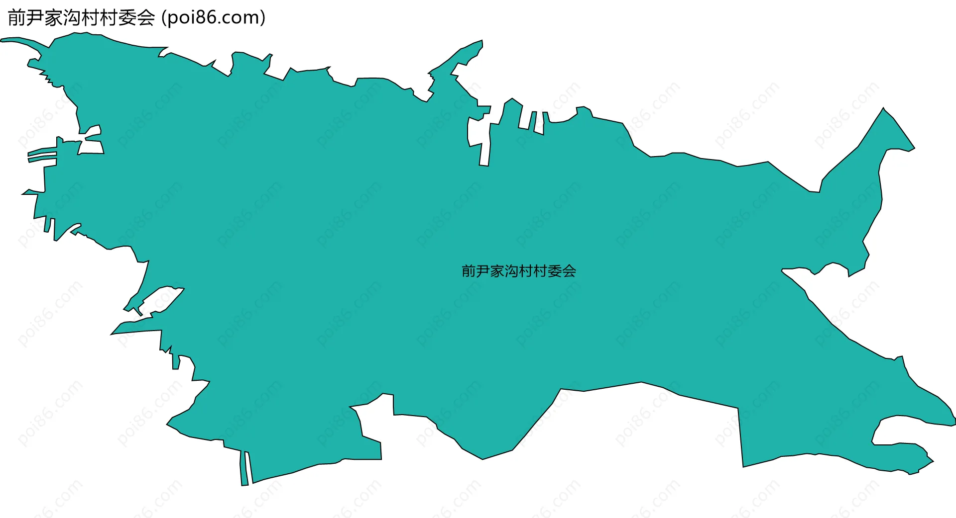 前尹家沟村村委会边界地图