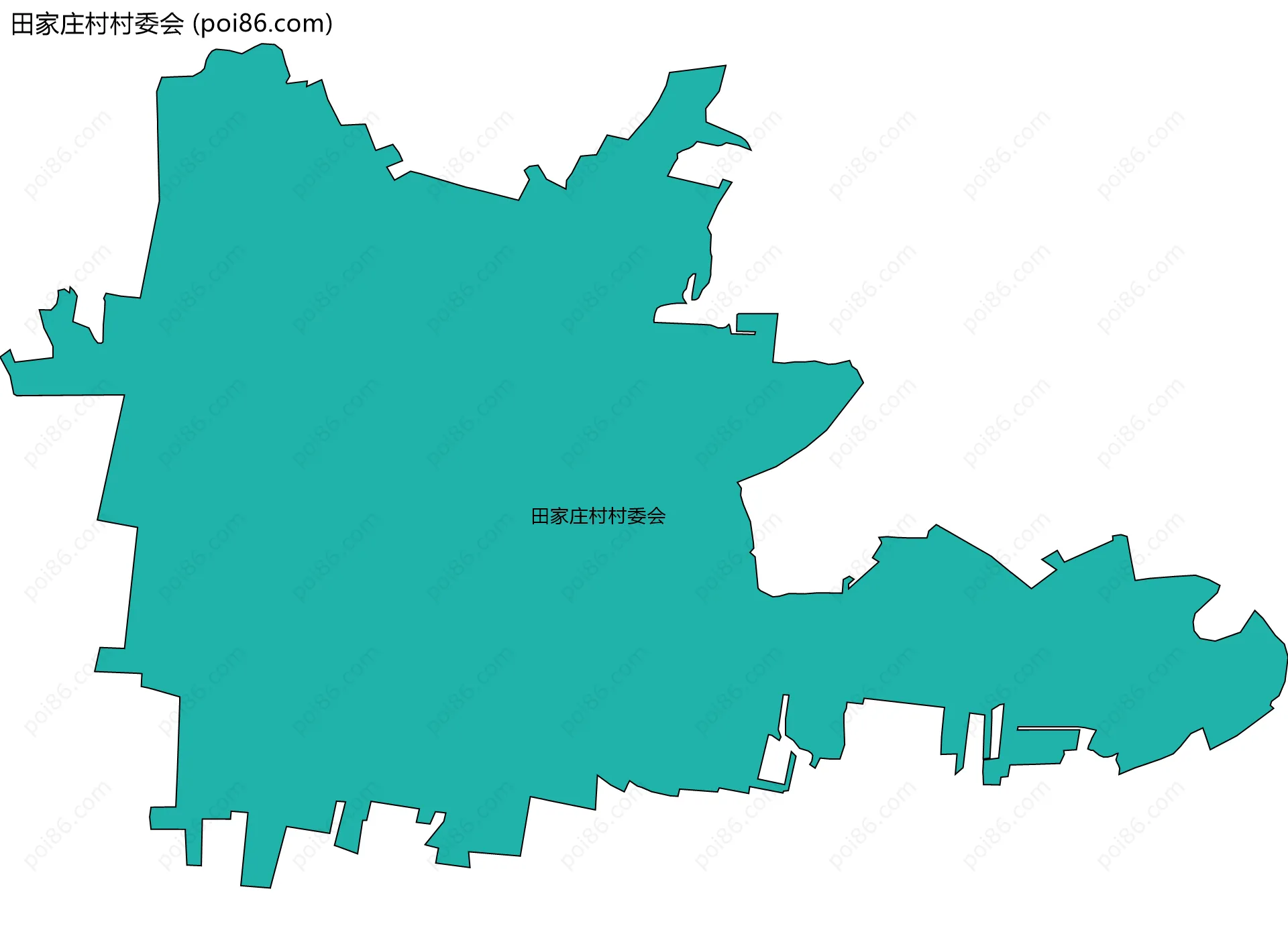田家庄村村委会边界地图