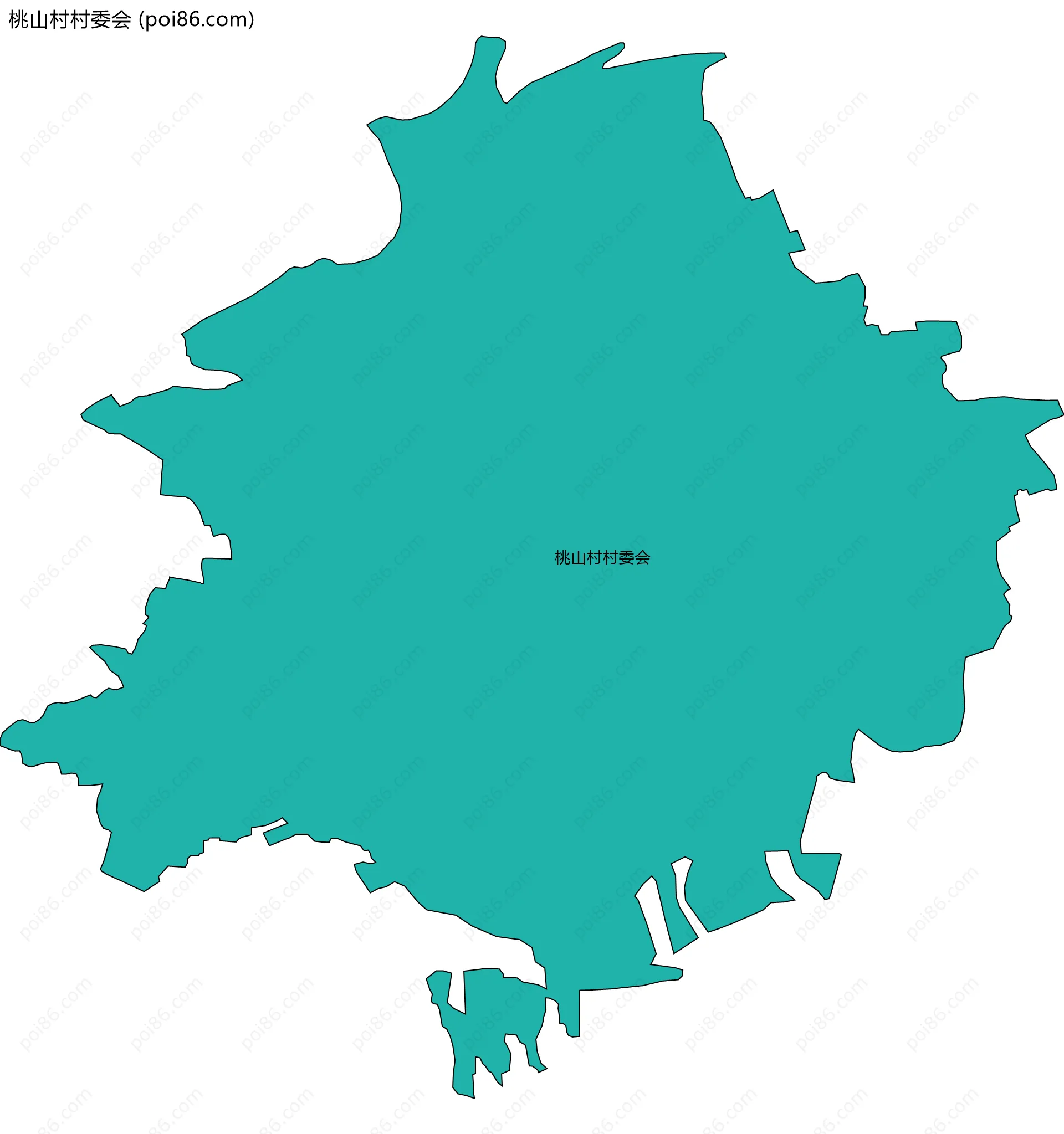 桃山村村委会边界地图