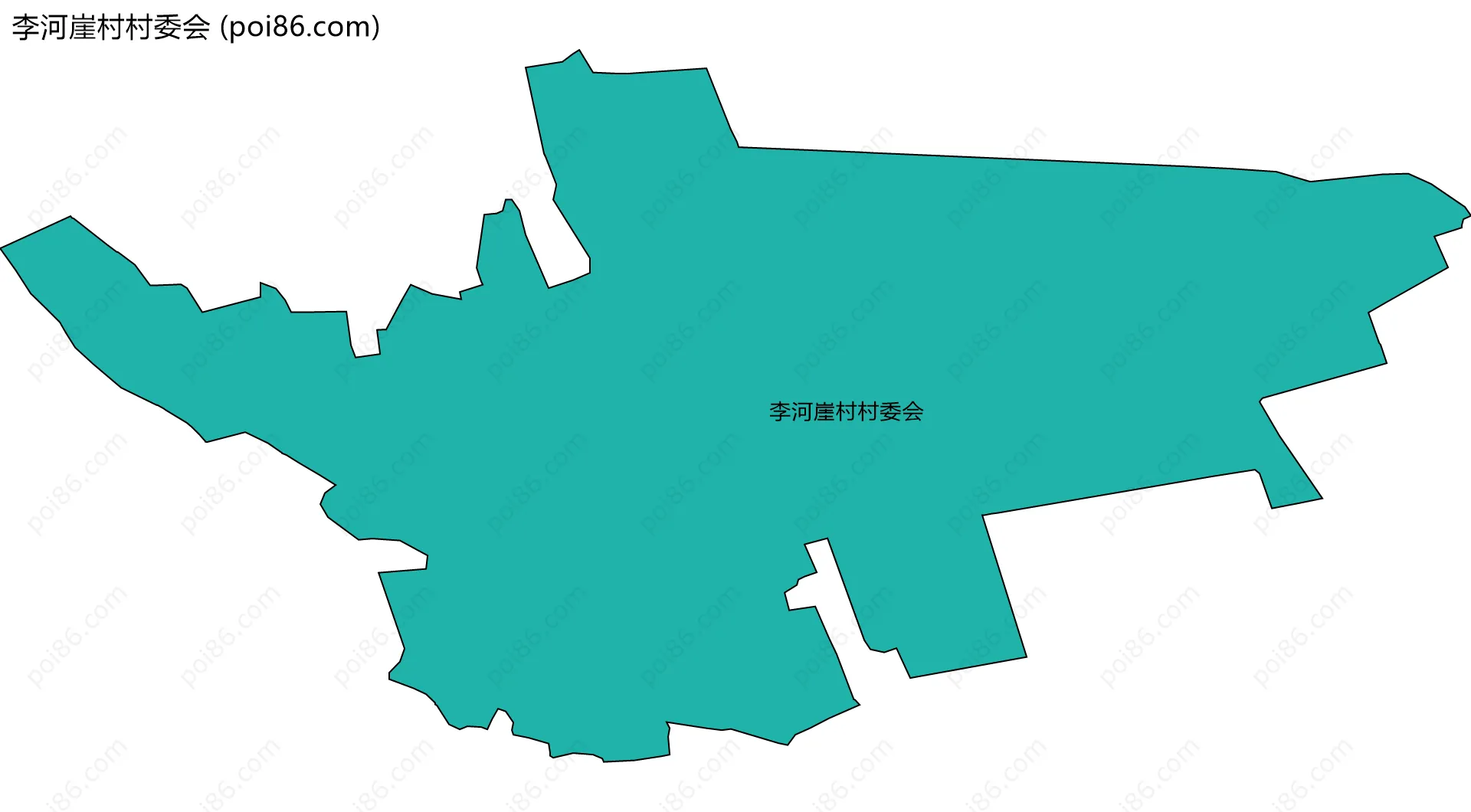 李河崖村村委会边界地图