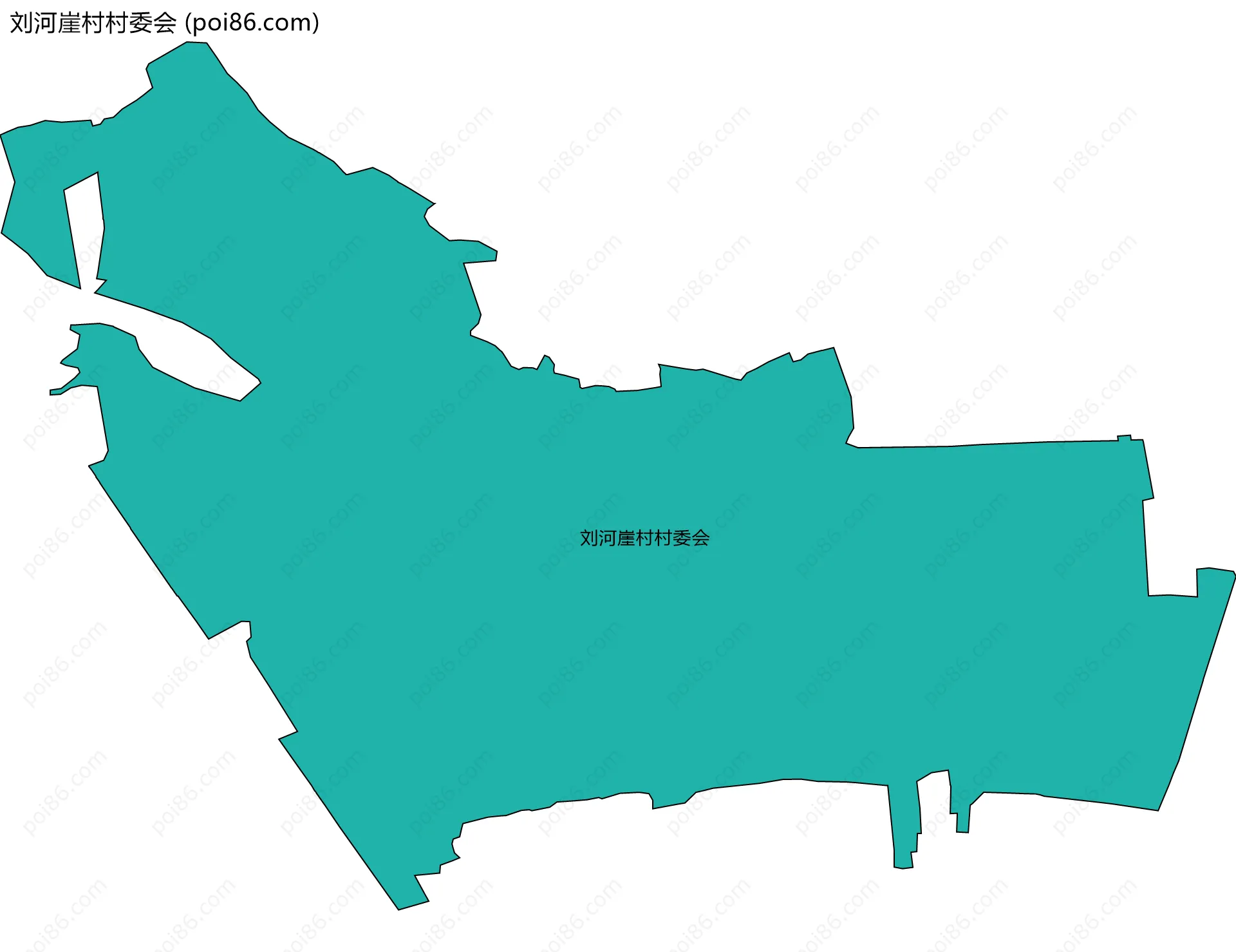 刘河崖村村委会边界地图