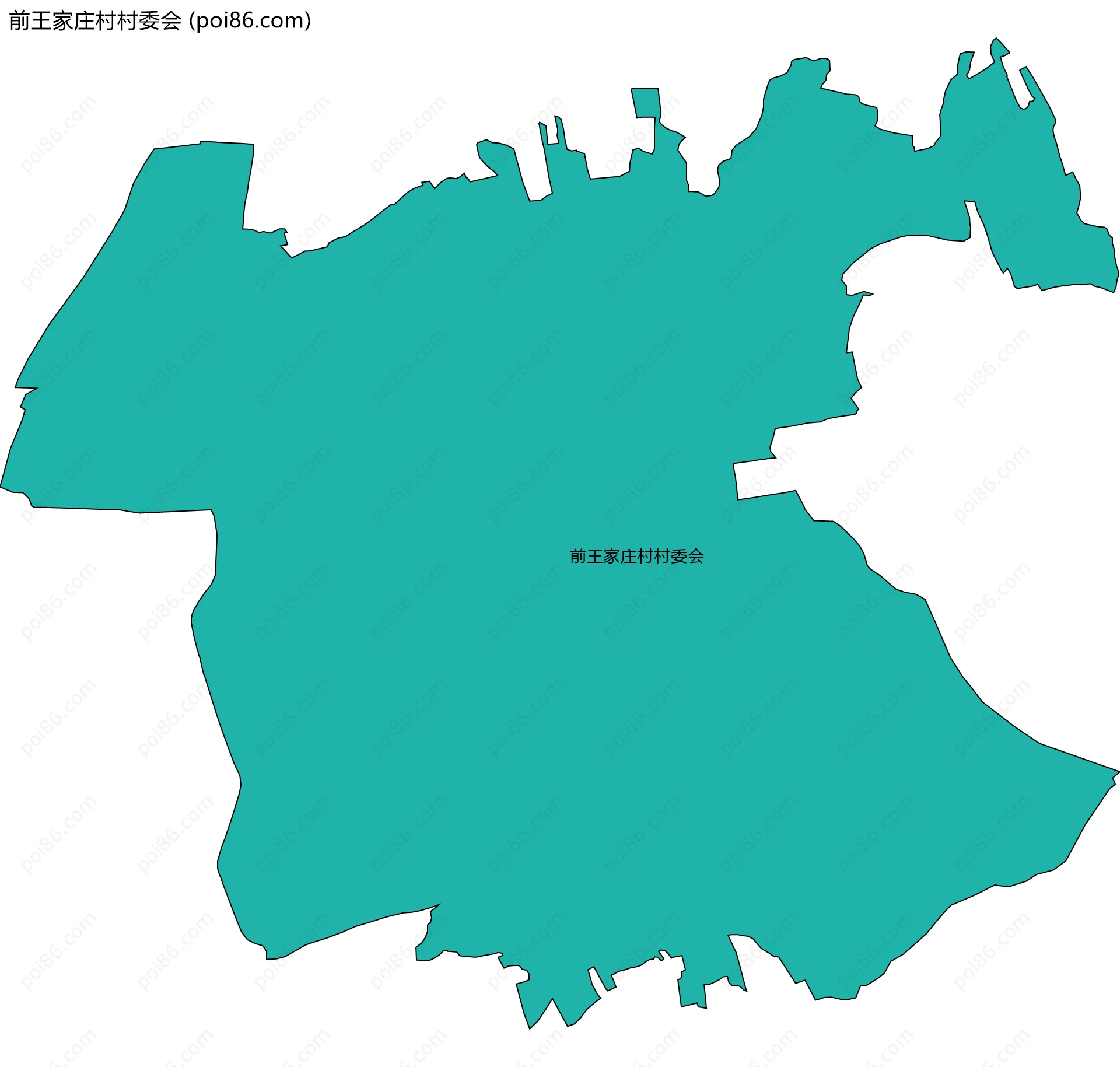 前王家庄村村委会边界地图