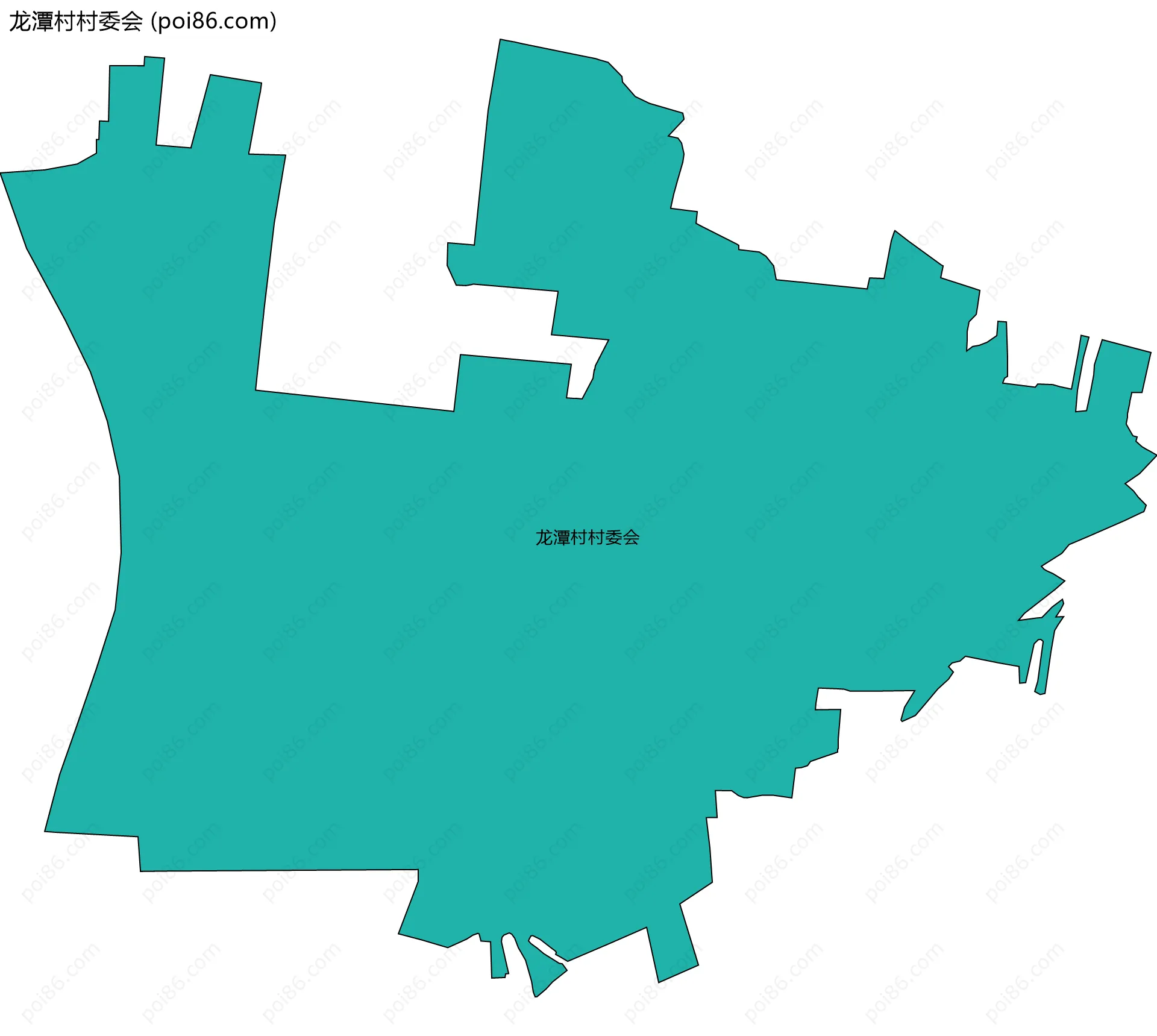 龙潭村村委会边界地图