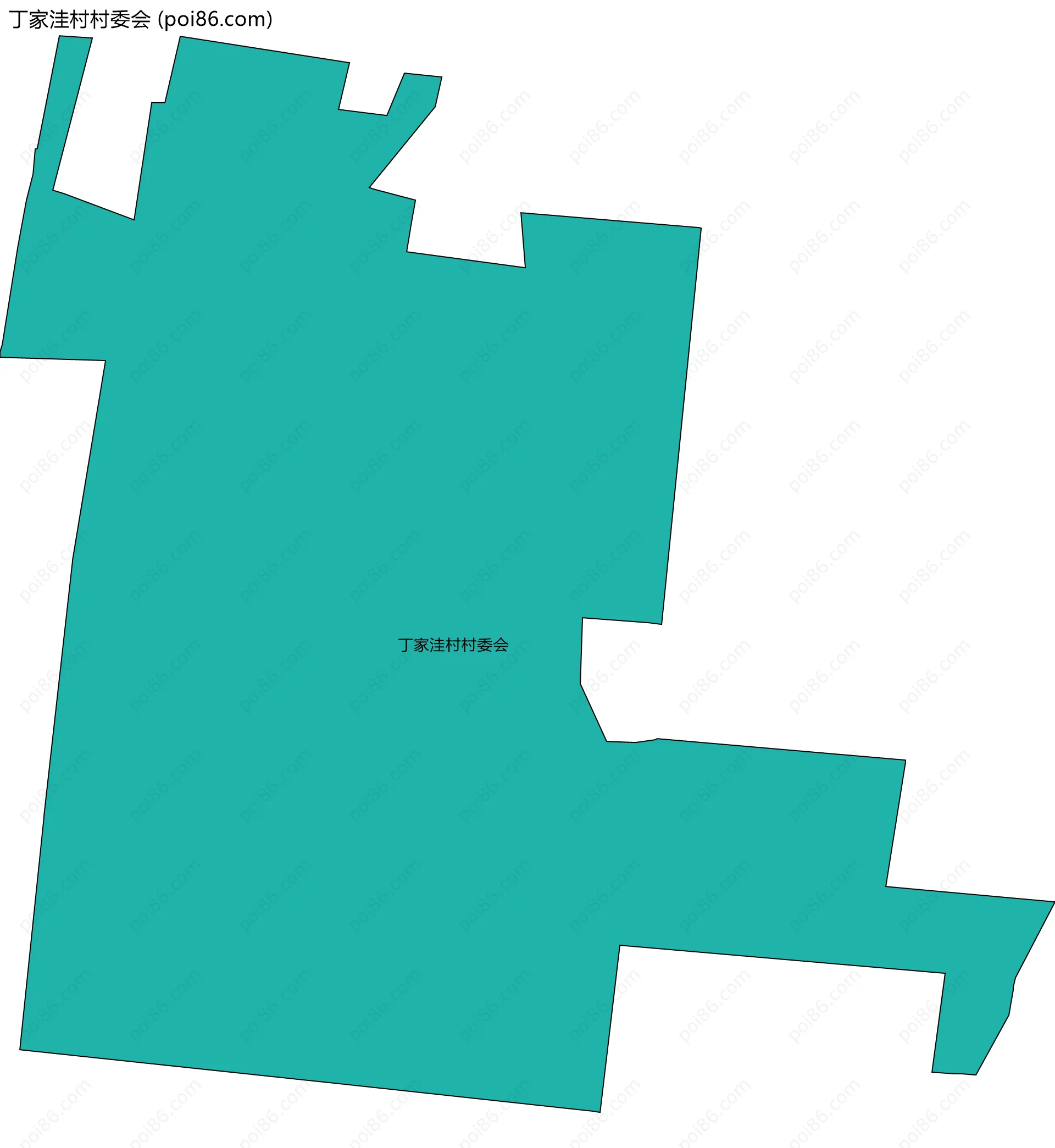 丁家洼村村委会边界地图