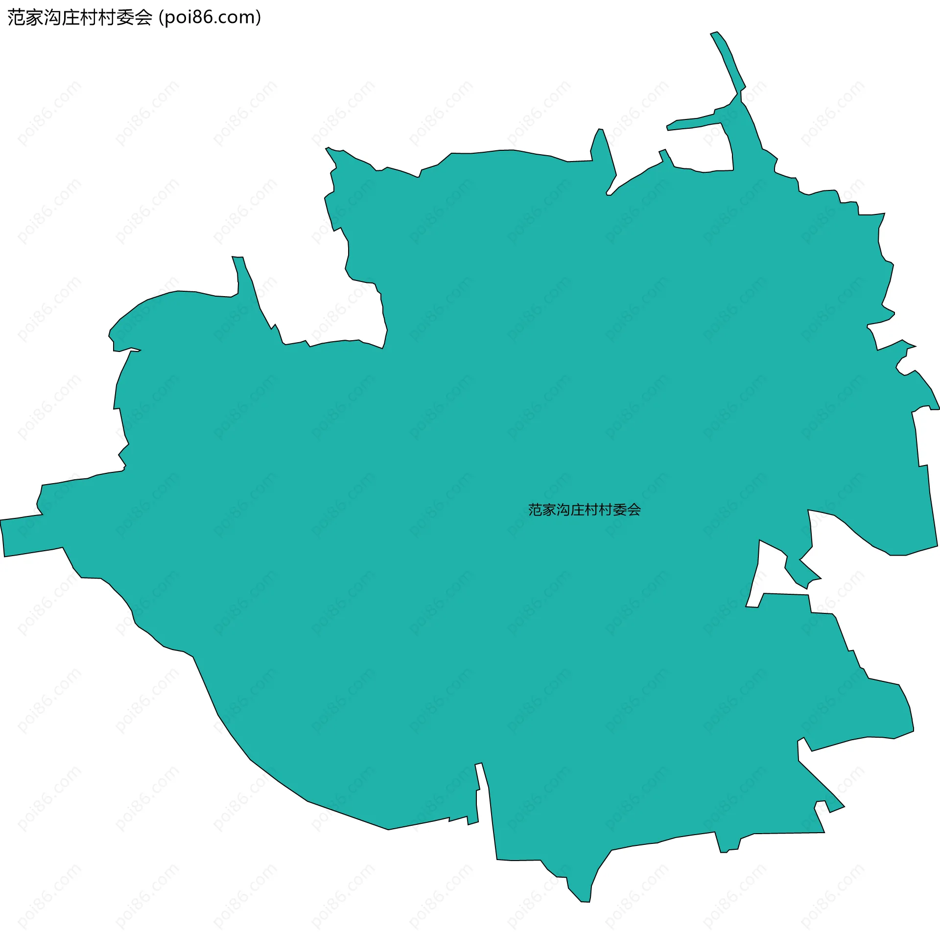 范家沟庄村村委会边界地图