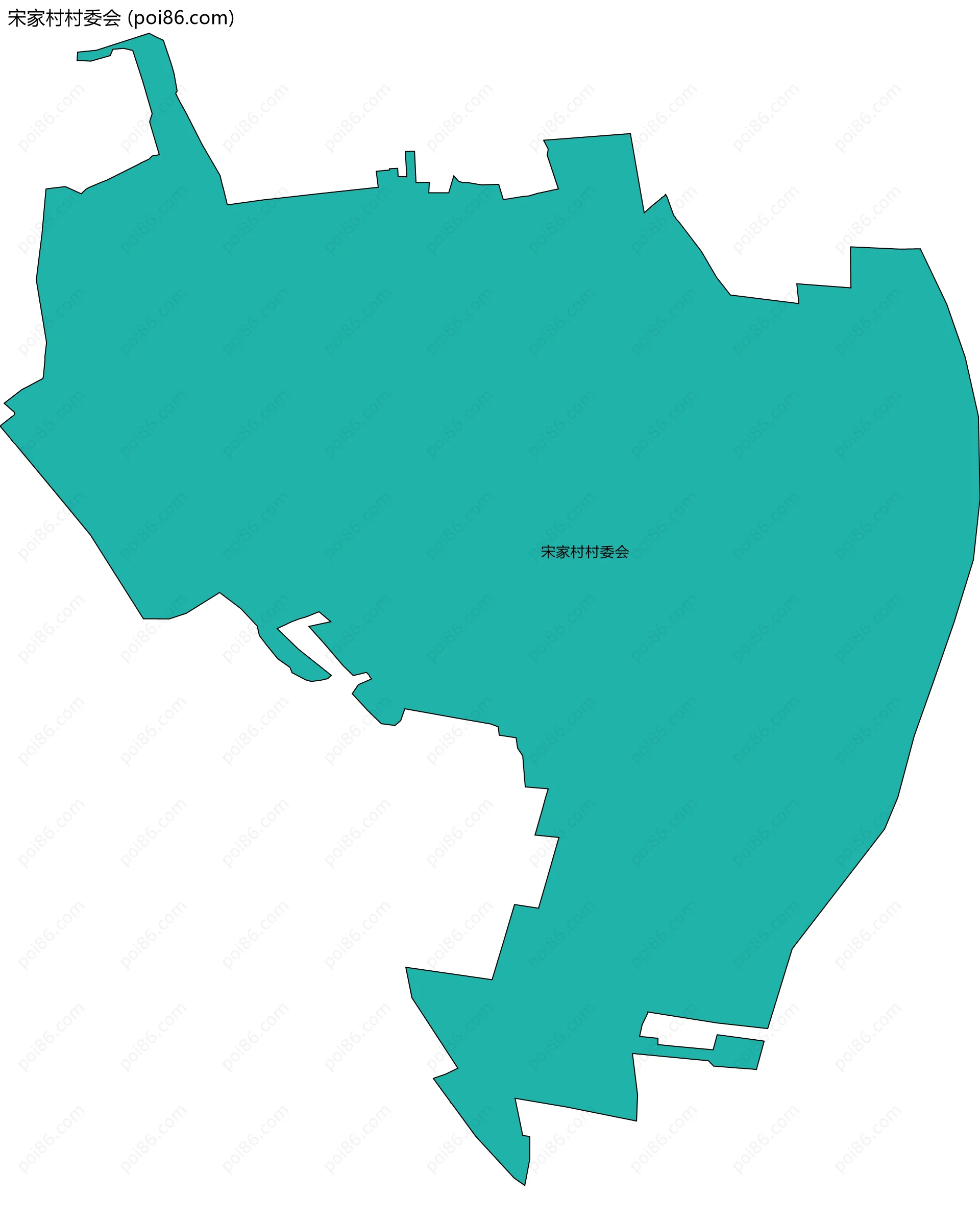 宋家村村委会边界地图