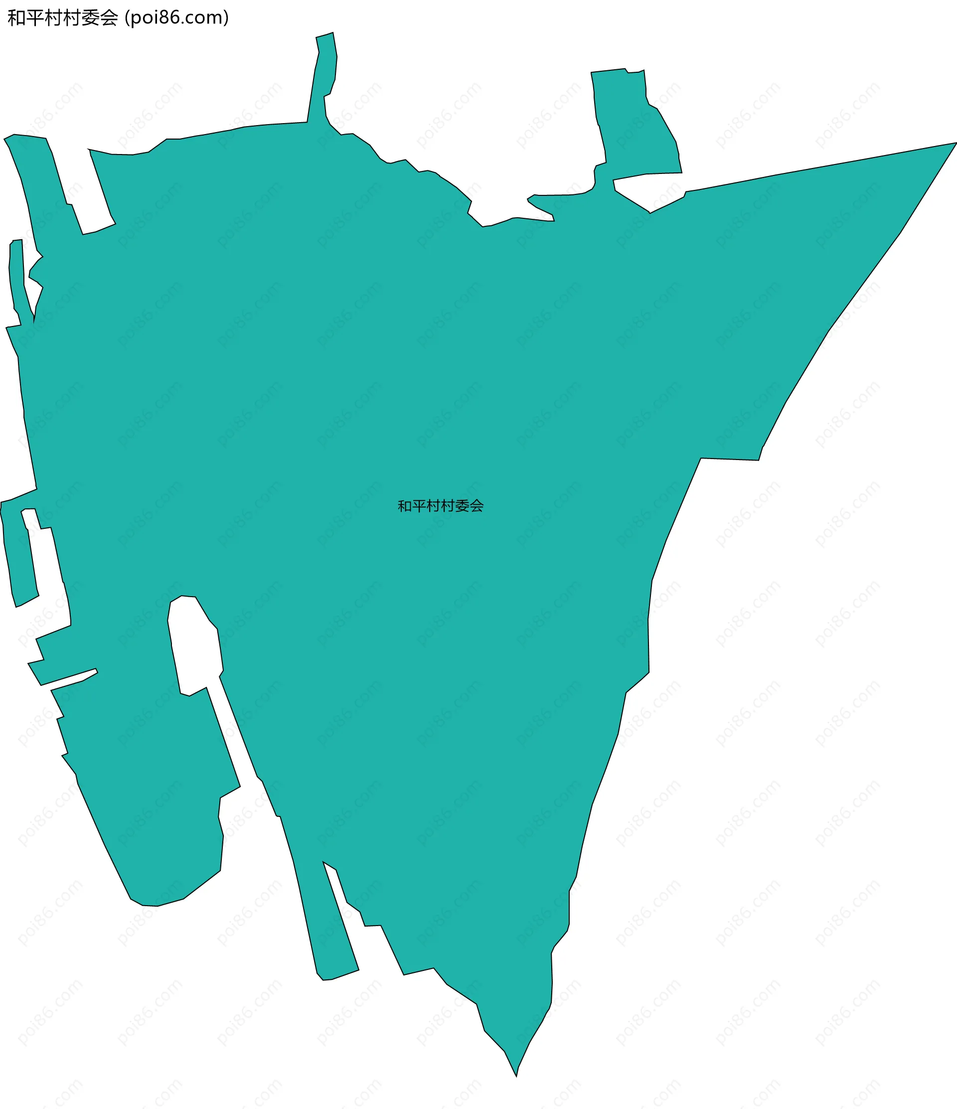 和平村村委会边界地图