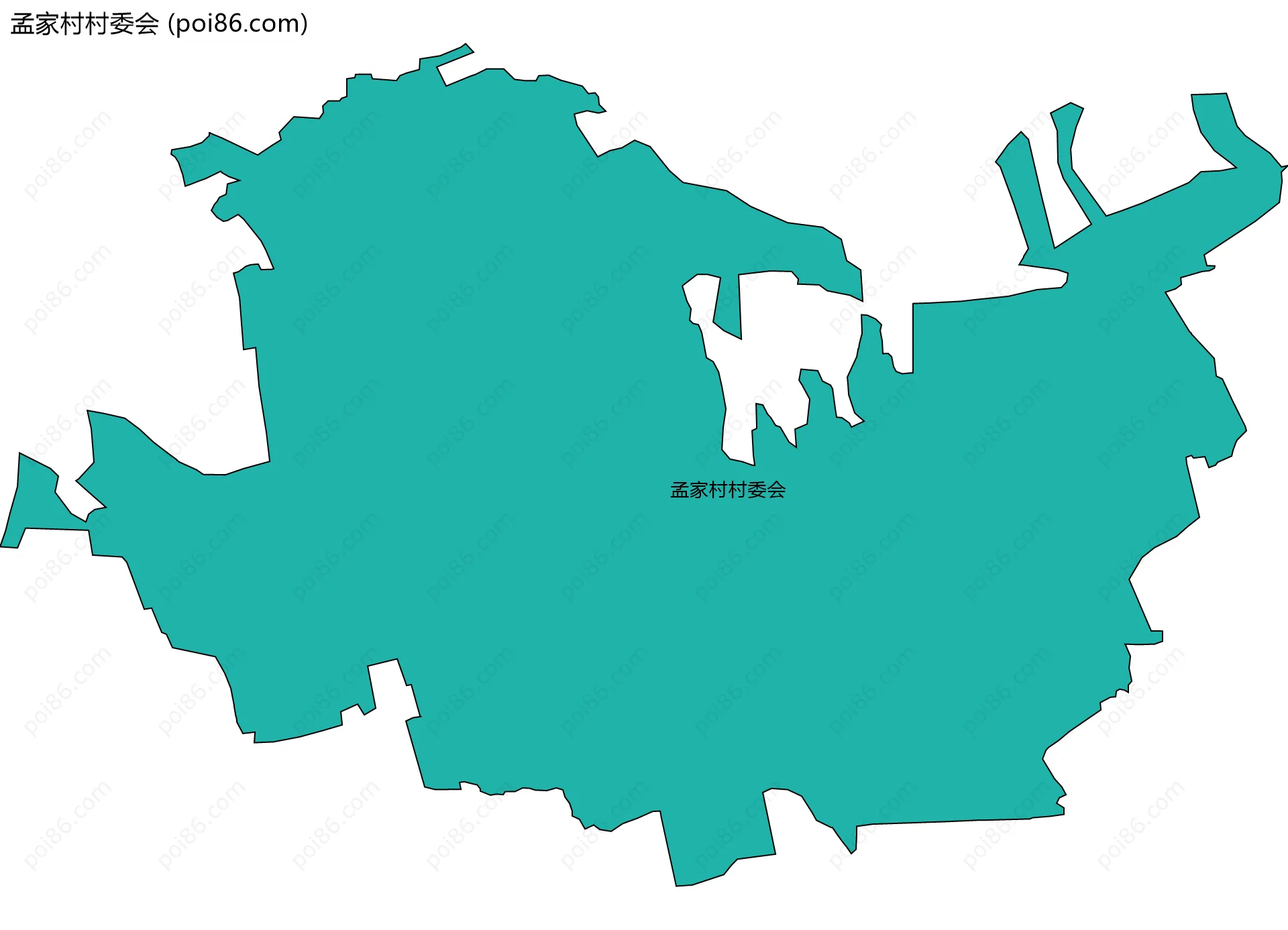 孟家村村委会边界地图