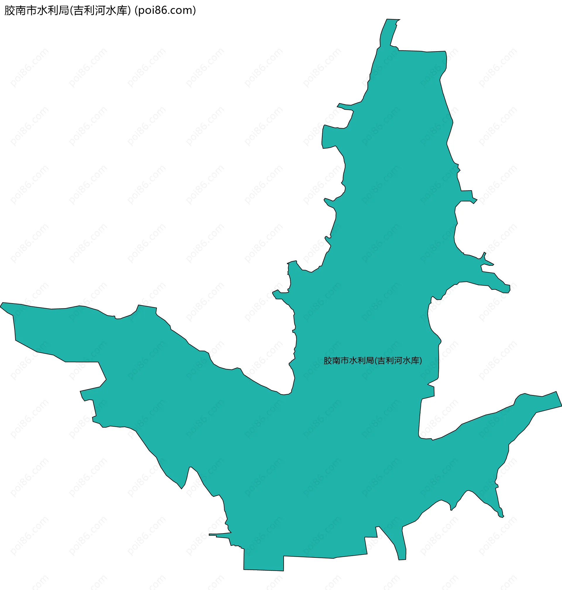 胶南市水利局(吉利河水库)边界地图