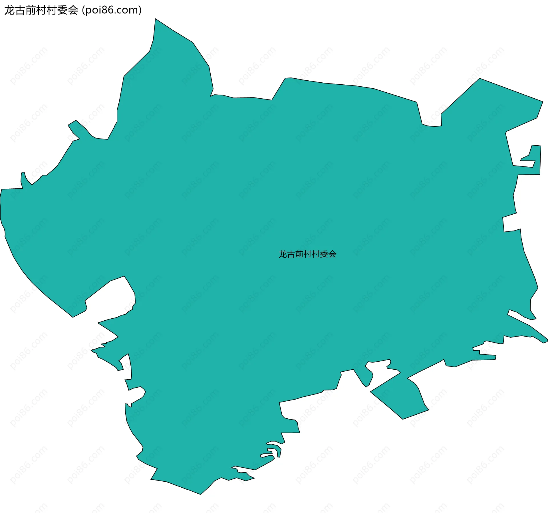 龙古前村村委会边界地图