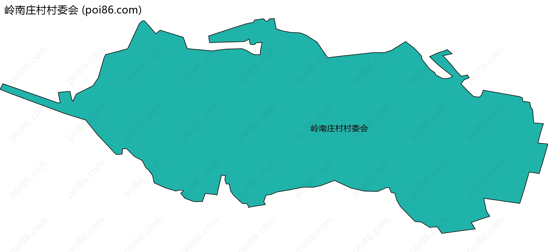 岭南庄村村委会边界地图