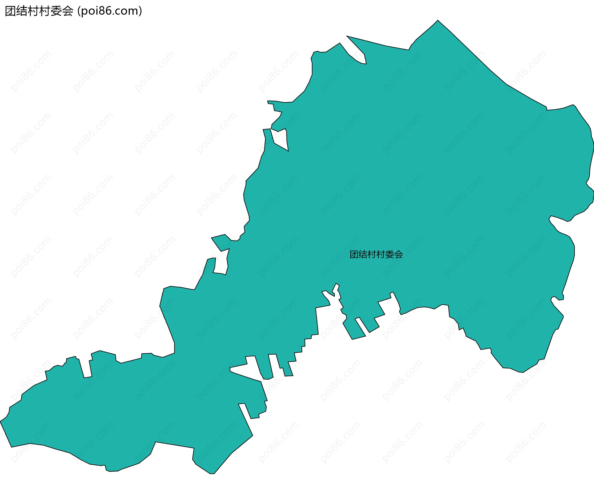 团结村村委会边界地图
