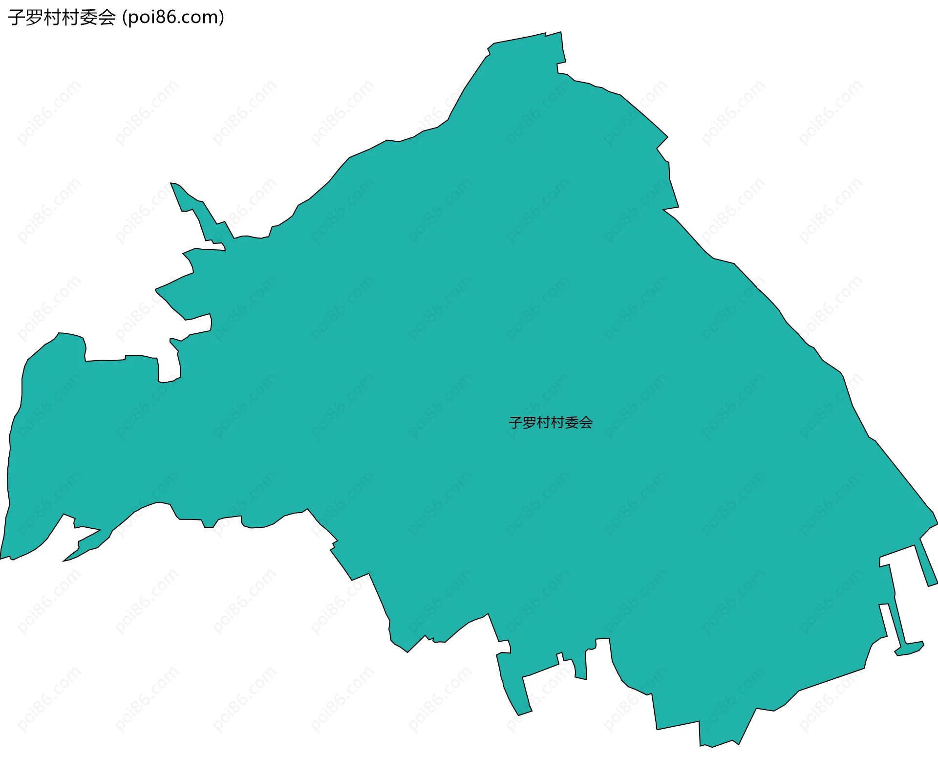 子罗村村委会边界地图