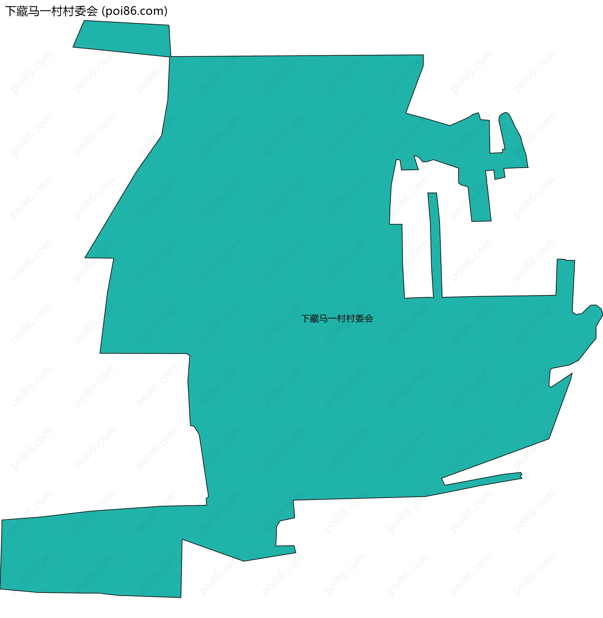 下藏马一村村委会边界地图