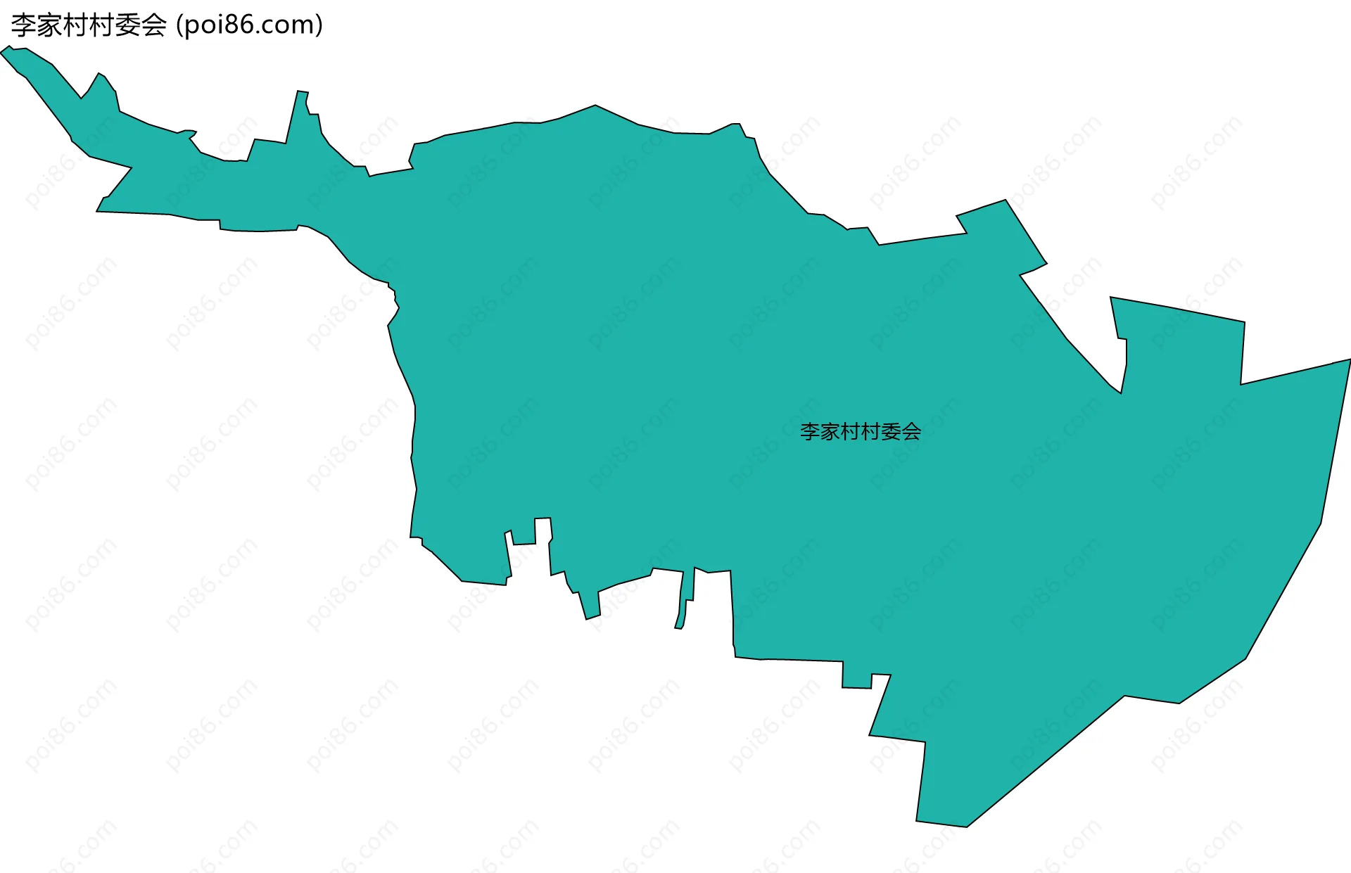 李家村村委会边界地图